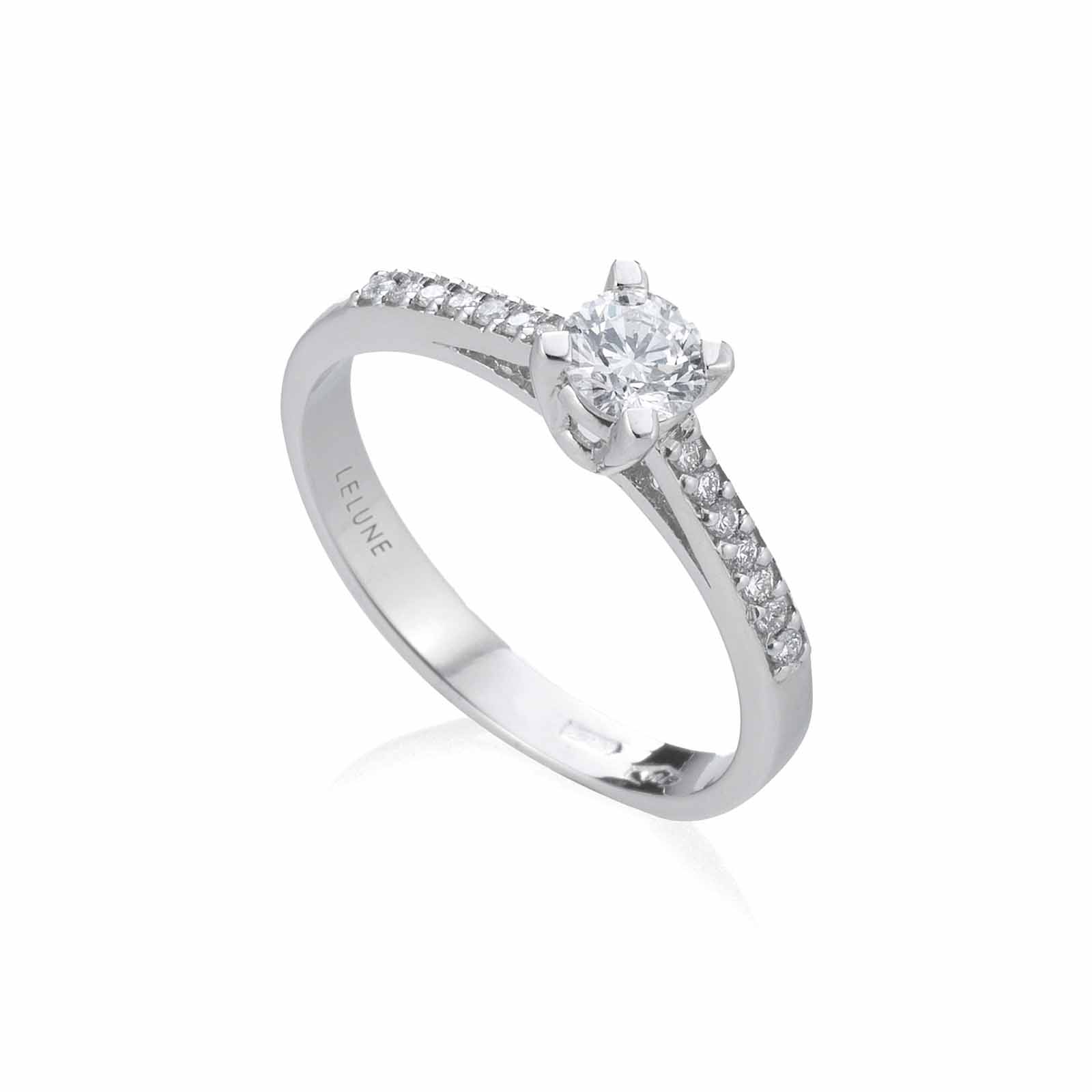 Diamonds | Anello solitario in oro bianco e diamante