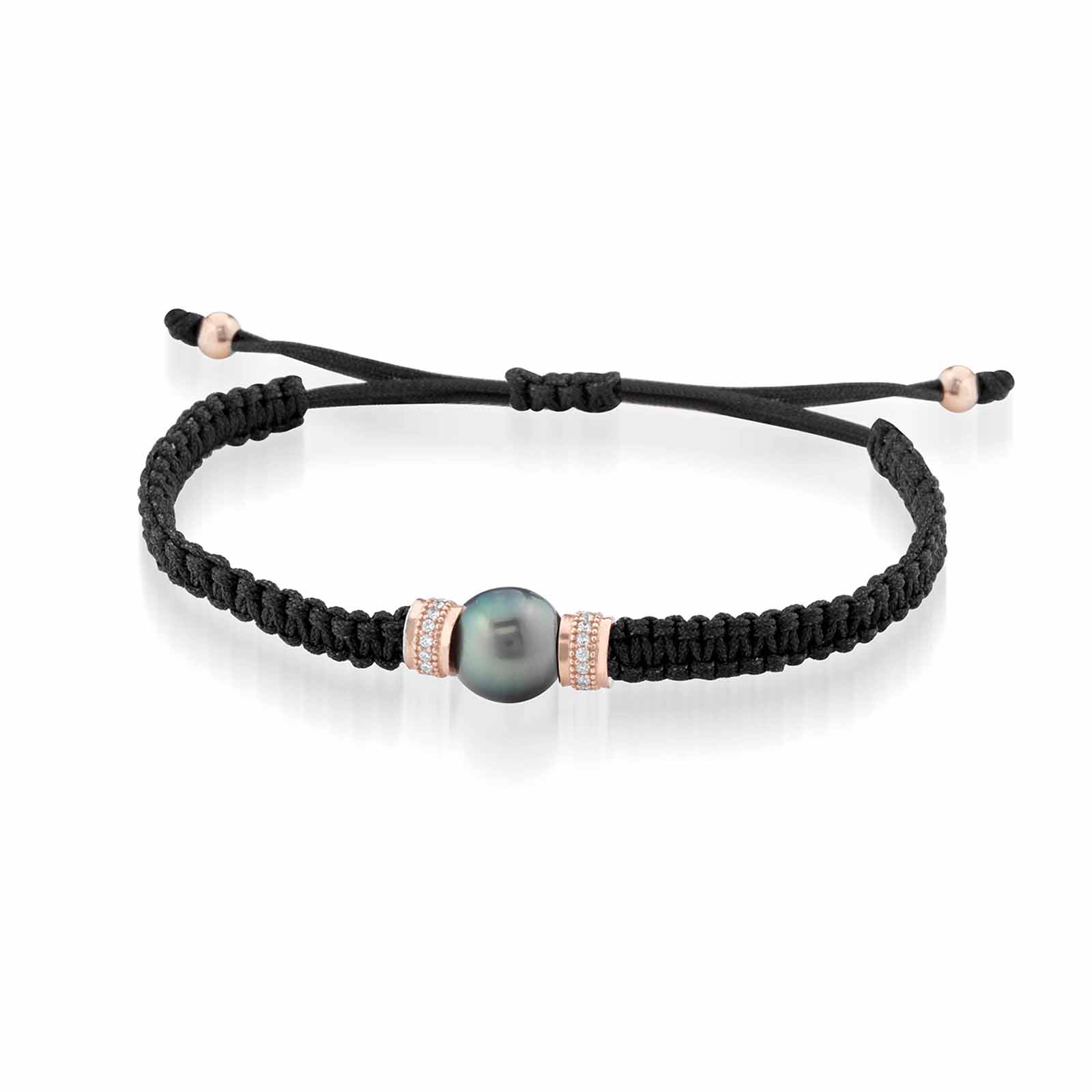 BlackMoon | Bracciale in cordino regolabile
