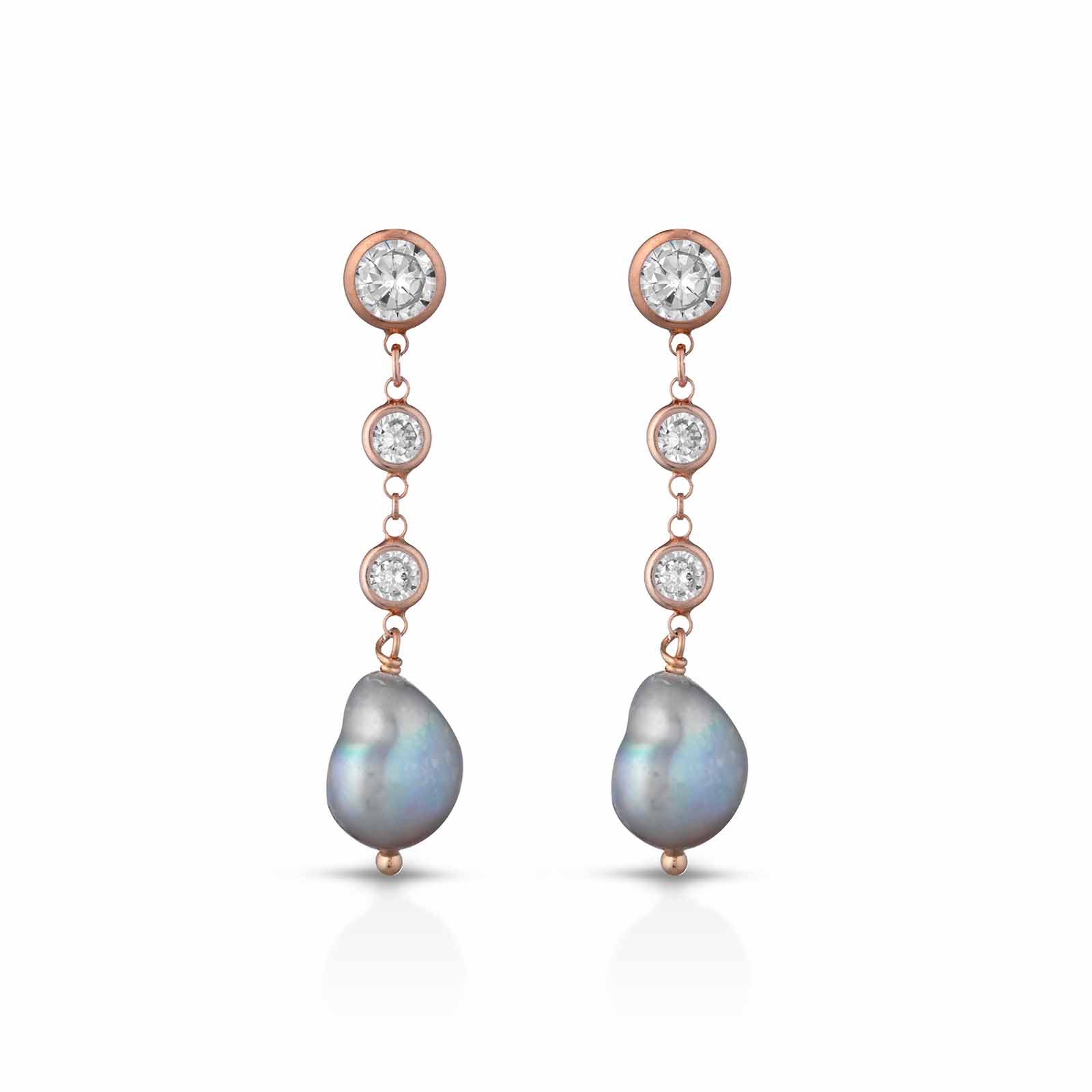 Cristelle | Orecchini in argento, perle e zirconi