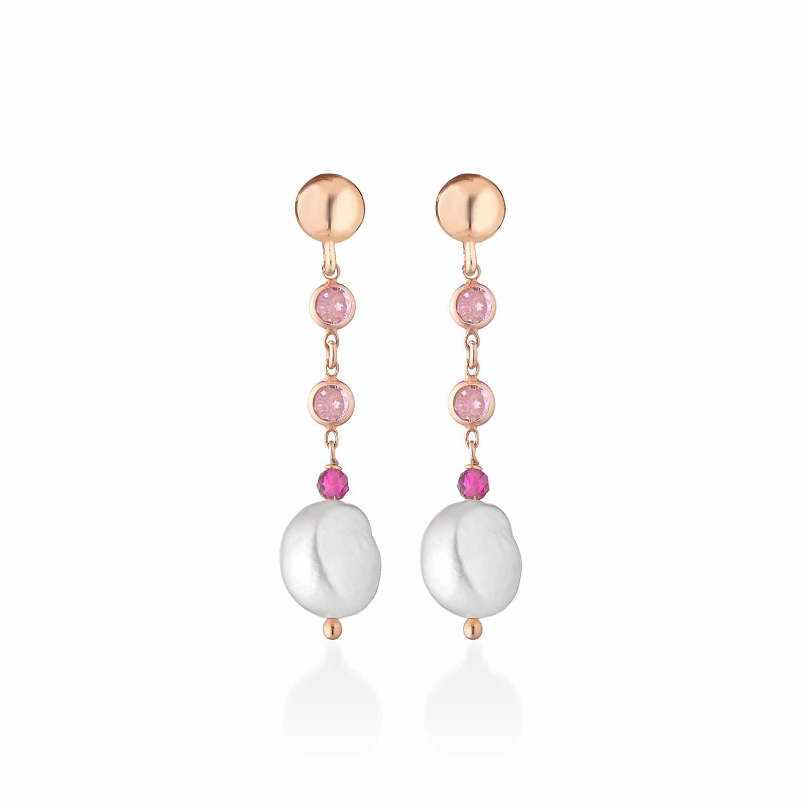 Cristelle Summer | Orecchini in argento, zirconi, spinello e perle