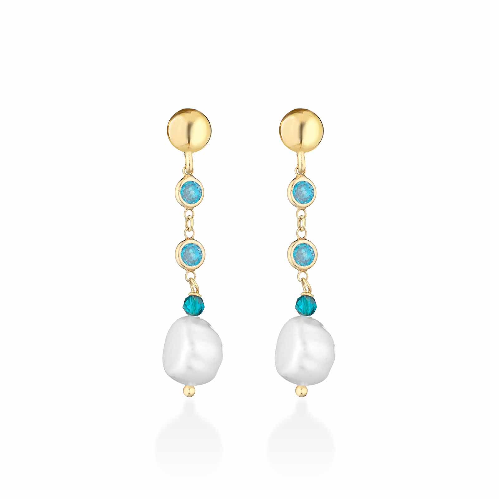 Cristelle Summer | Orecchini in argento, zirconi e perle