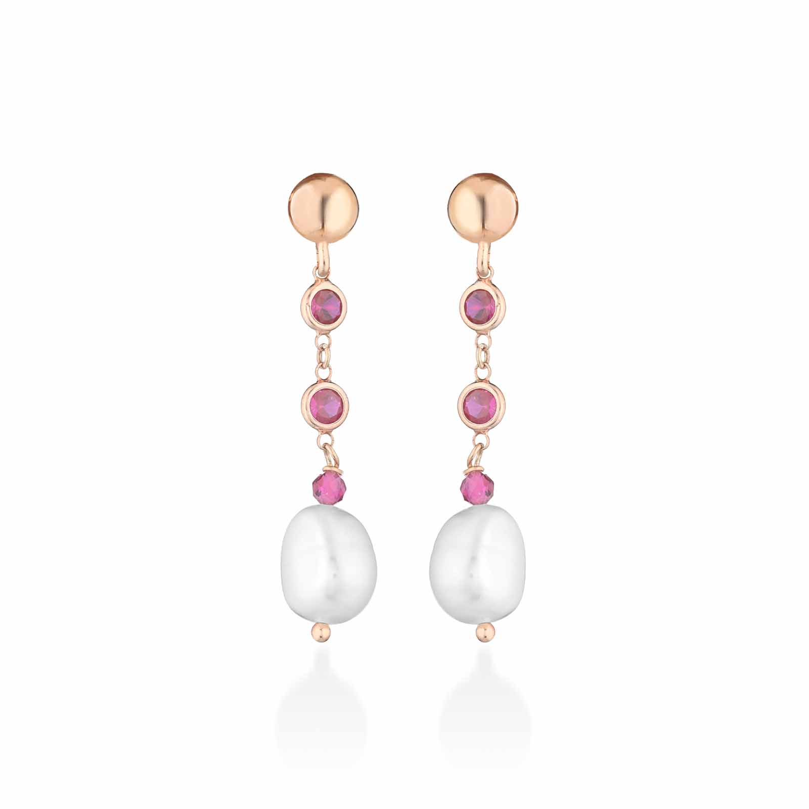 Cristelle Summer | Orecchini in argento, zirconi, spinello e perle