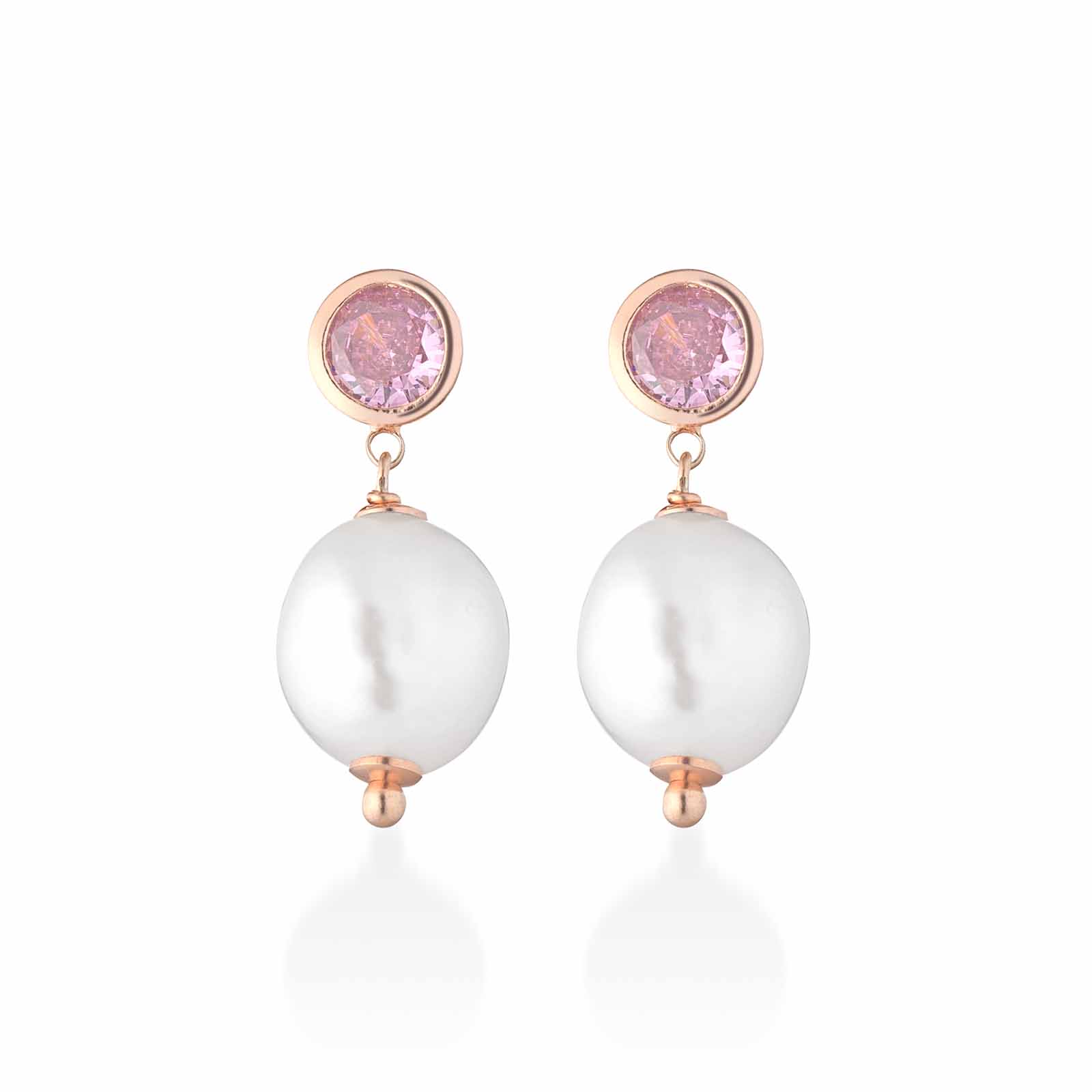 Cristelle Summer | Orecchini in argento, zirconi e perle