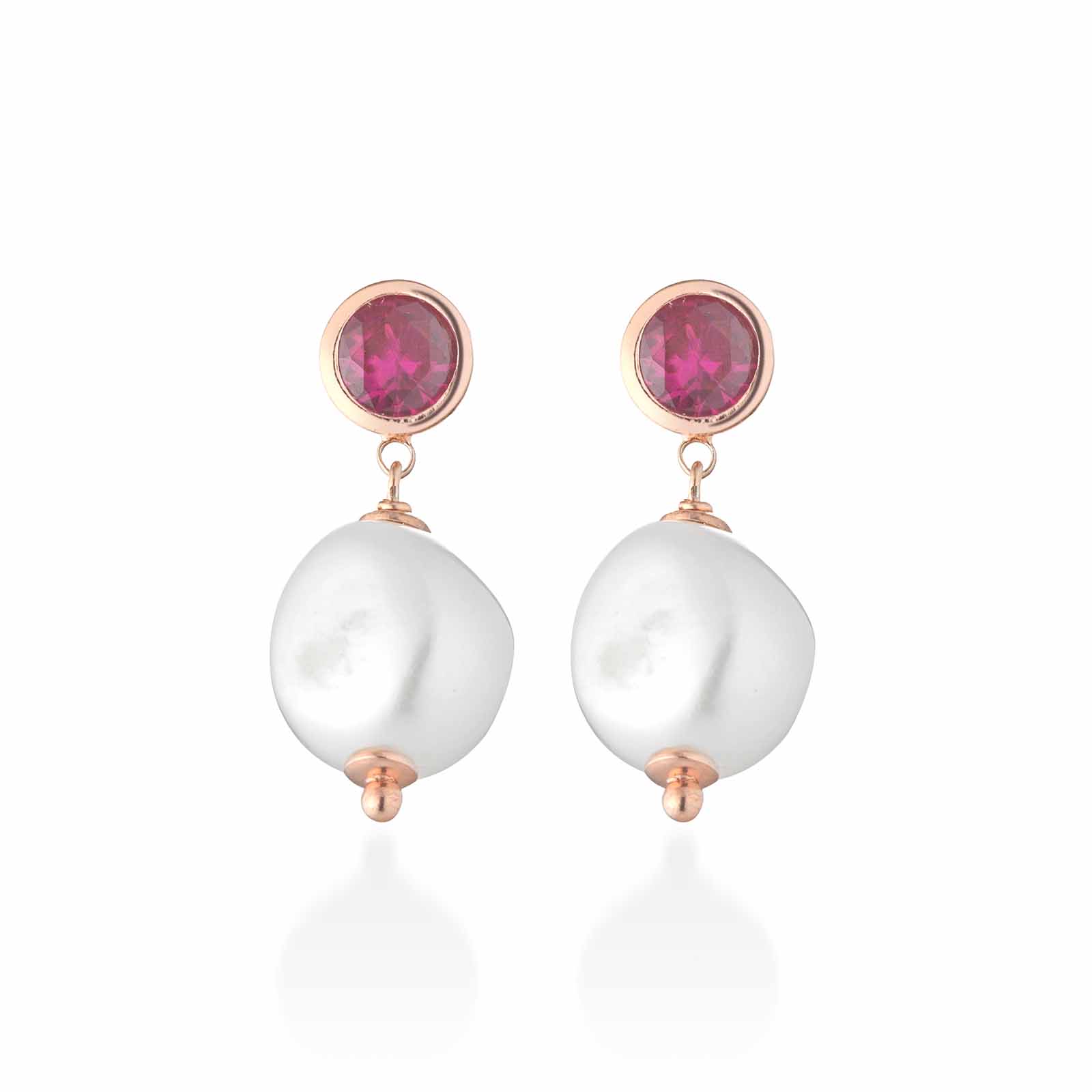 Cristelle Summer | Orecchini in argento, zirconi e perle
