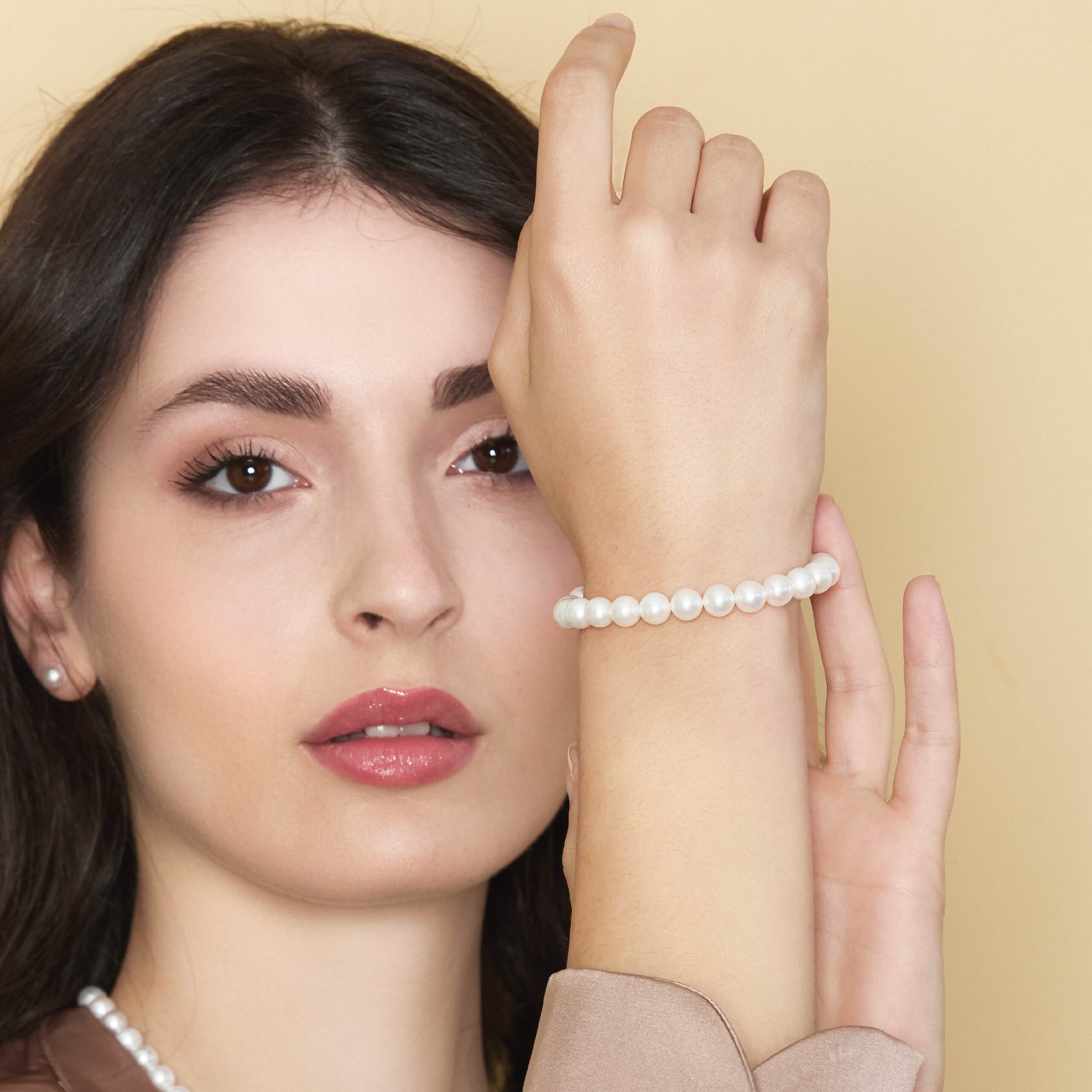 Bracciale Con Perle Coltivate Dacqua Dolce E Chiusura In Oro Bianco