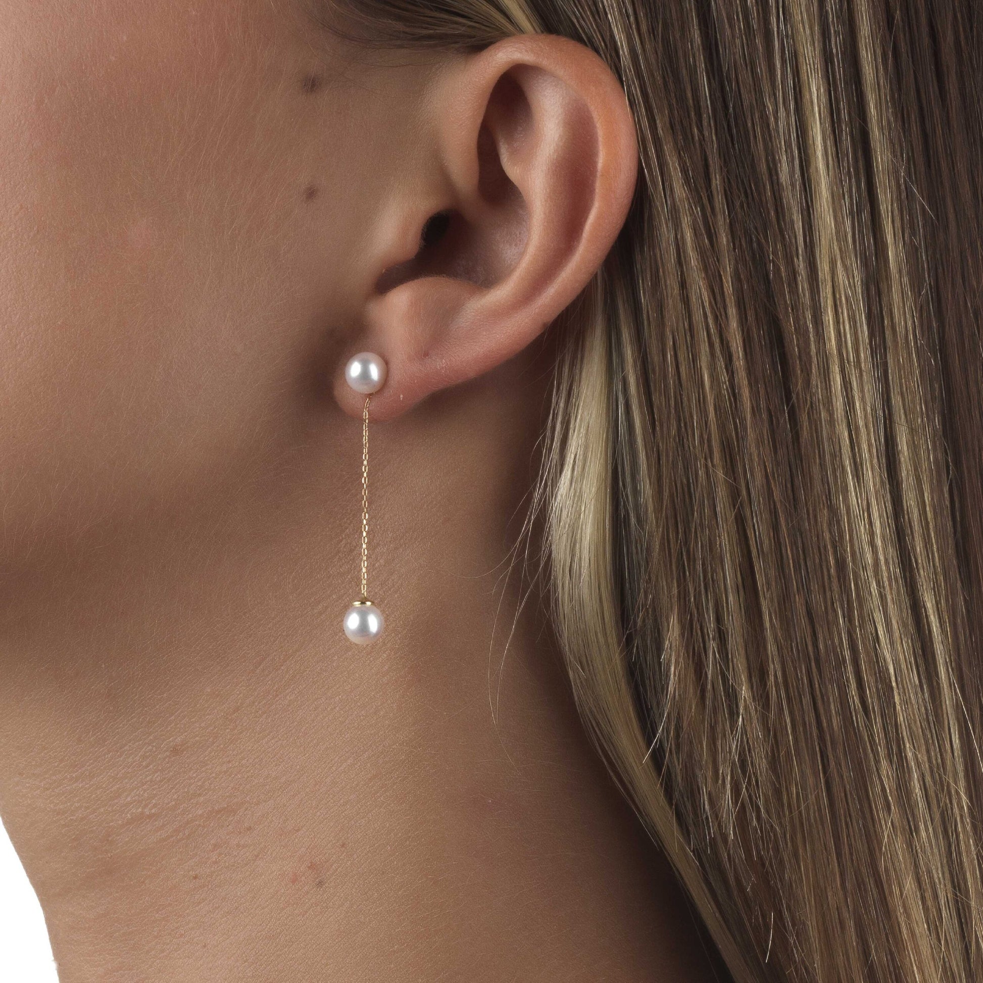 Aurum | Mono orecchino in oro e perle