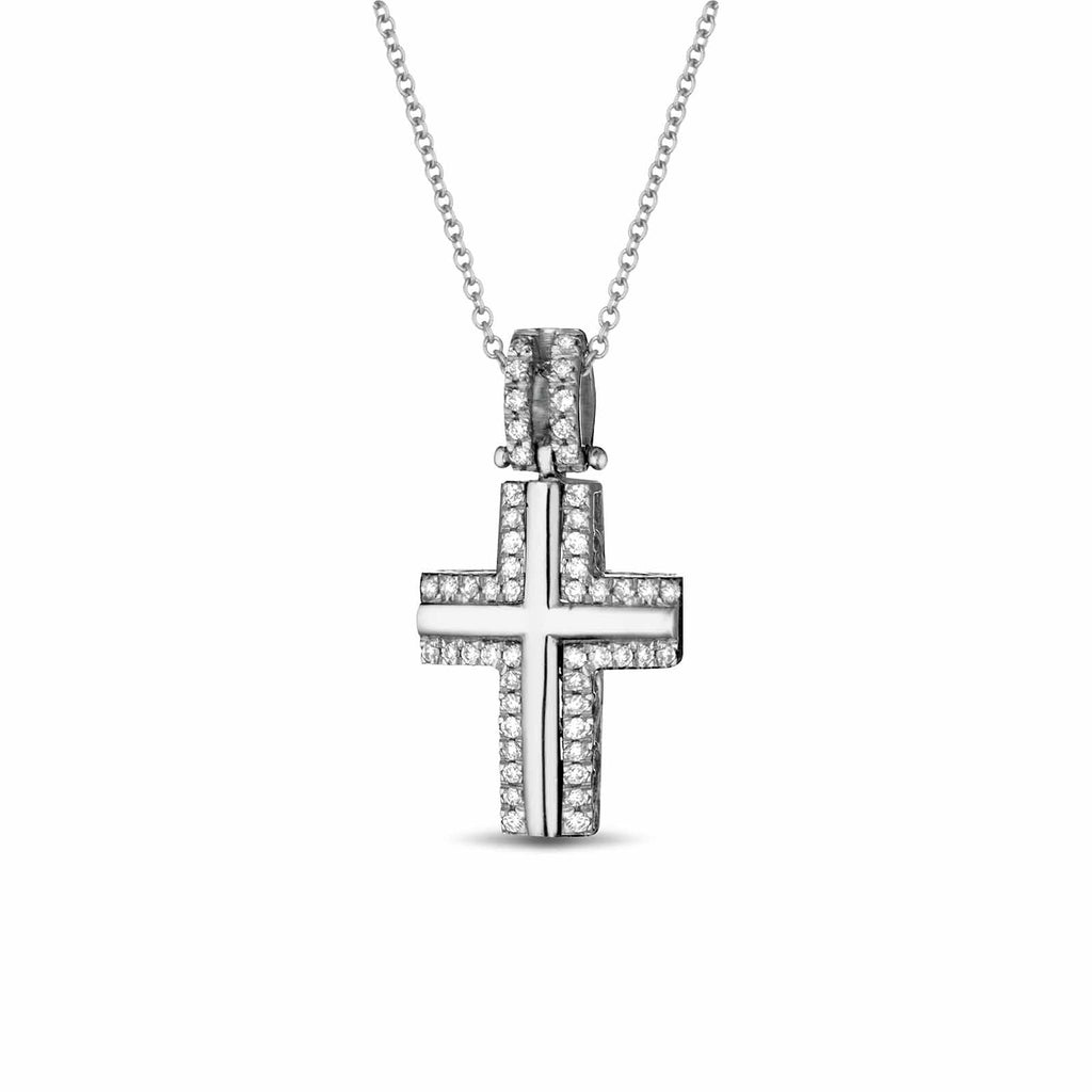 Diamonds | Pendente a croce in oro e diamanti