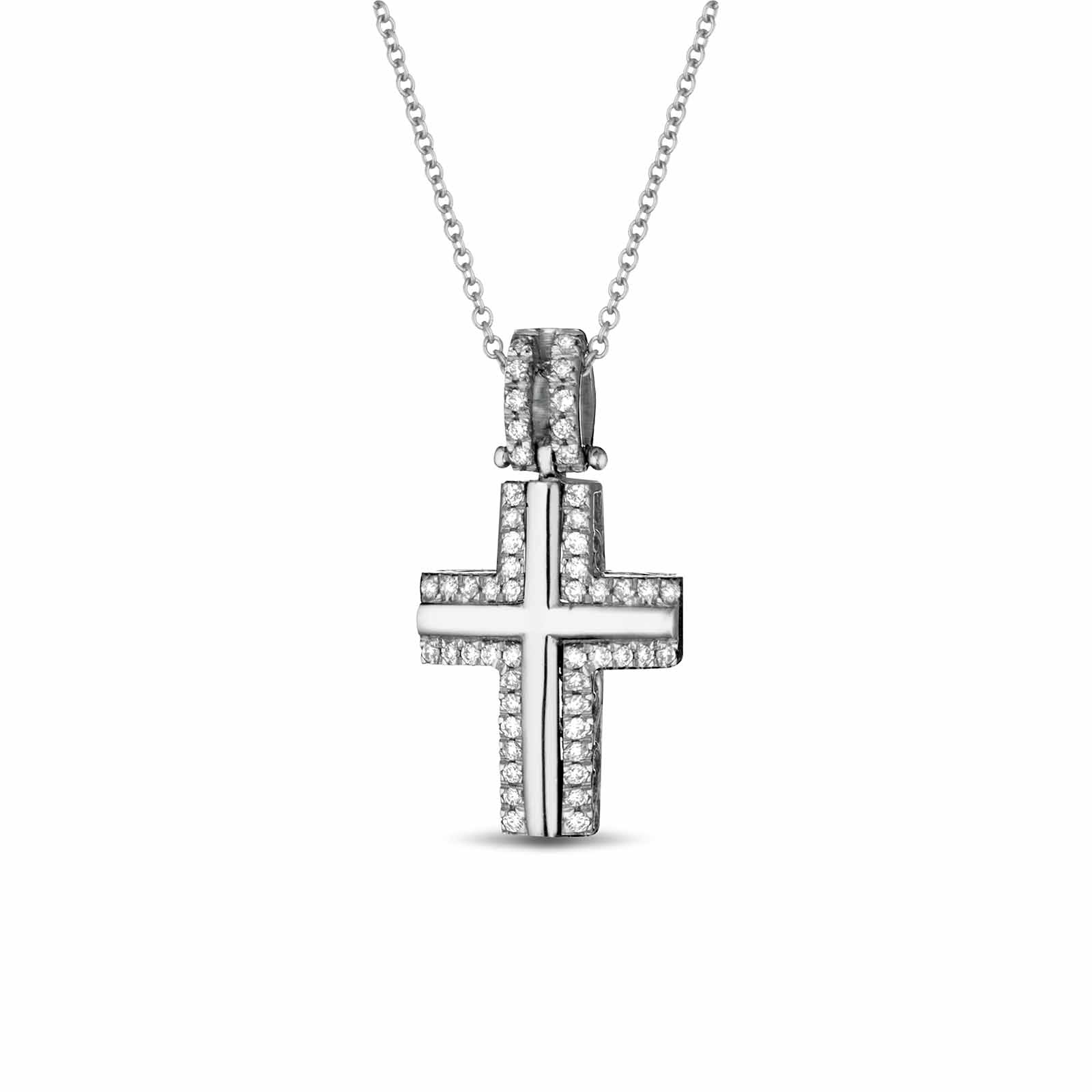 Diamonds | Pendente a croce in oro e diamanti