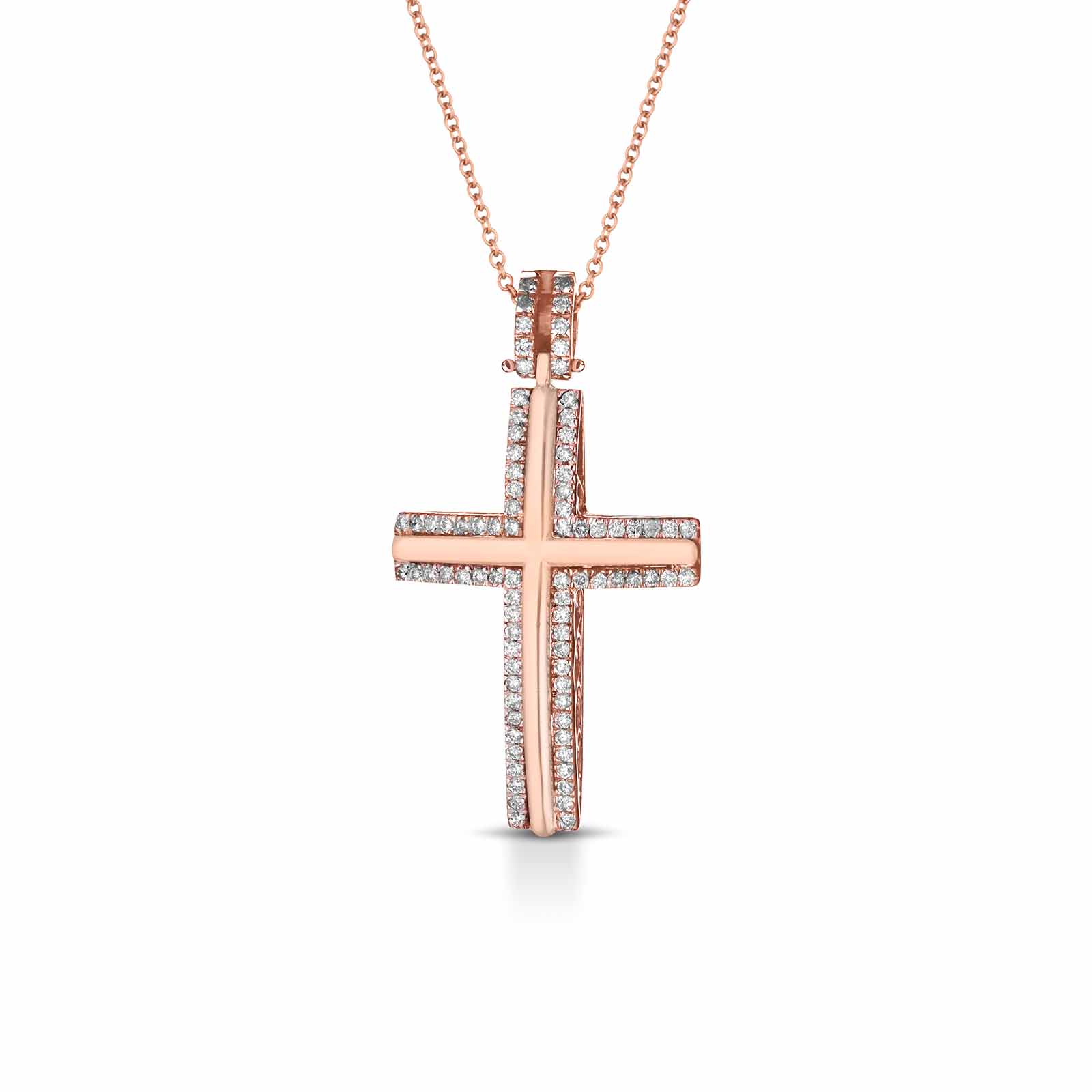 Diamonds | Pendente a croce in oro e diamanti