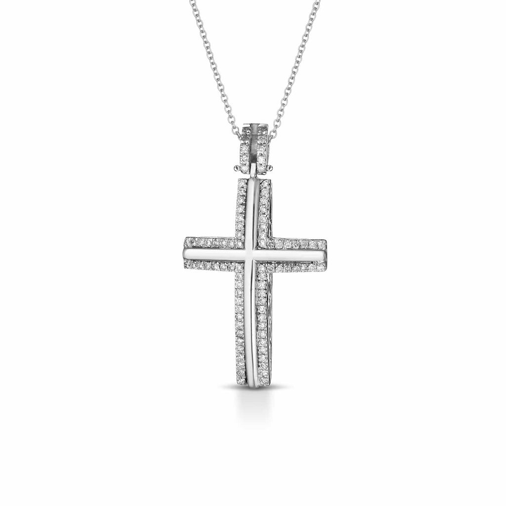 Diamonds | Pendente a croce in oro e diamanti