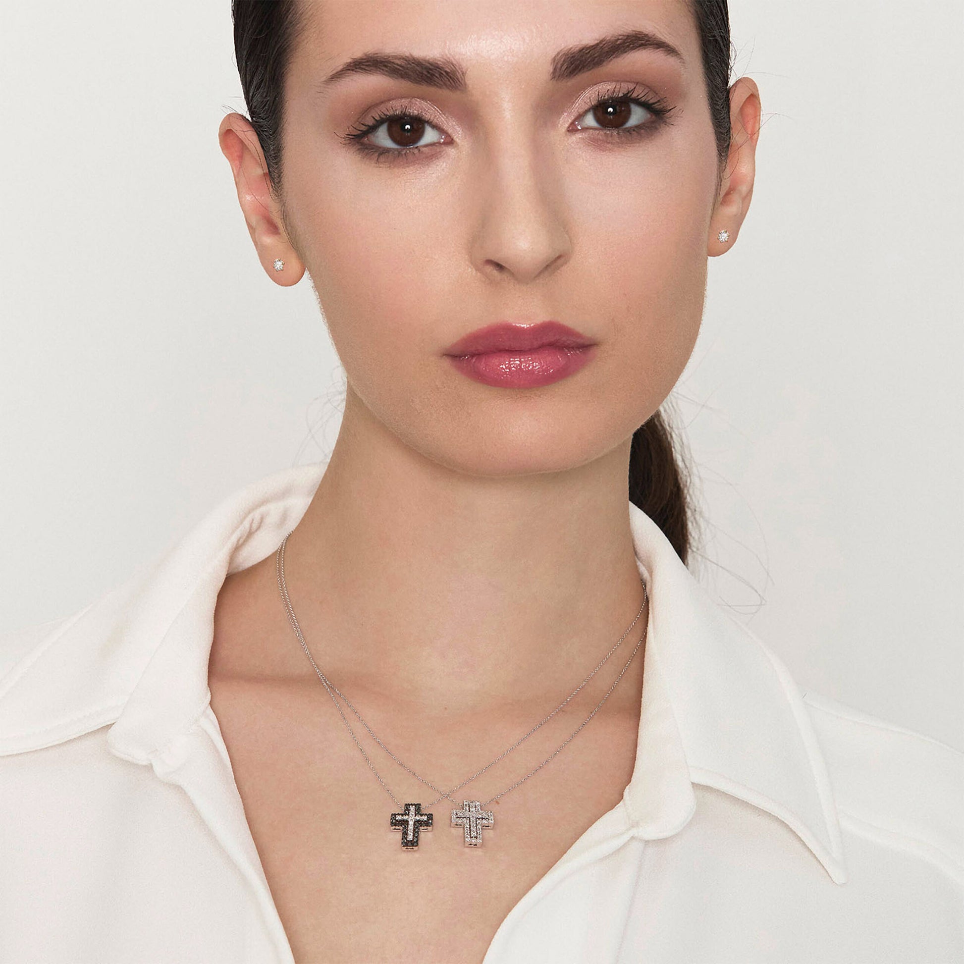 Diamonds | Pendente a croce in oro e diamanti