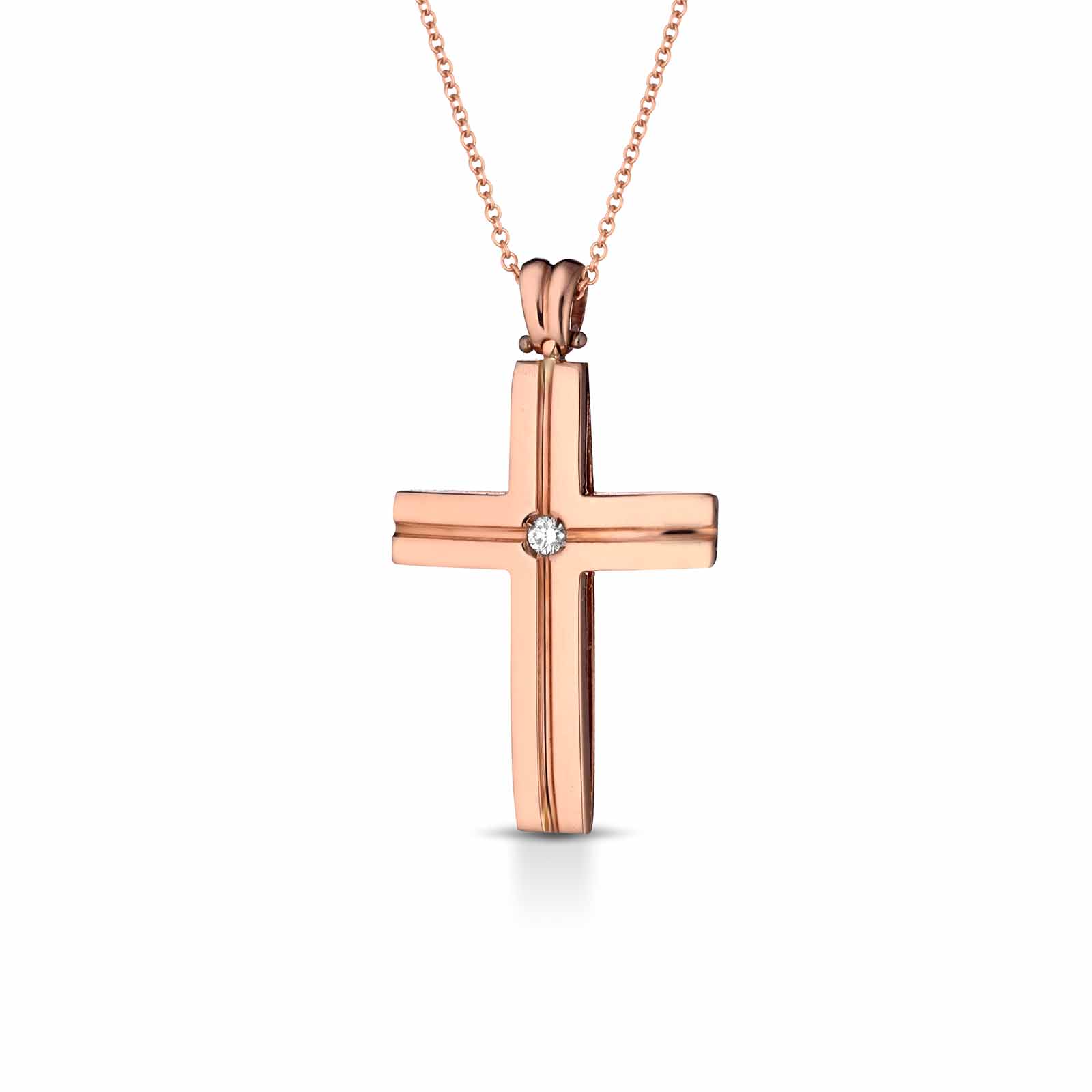 Diamonds | Pendente a croce in oro e diamanti