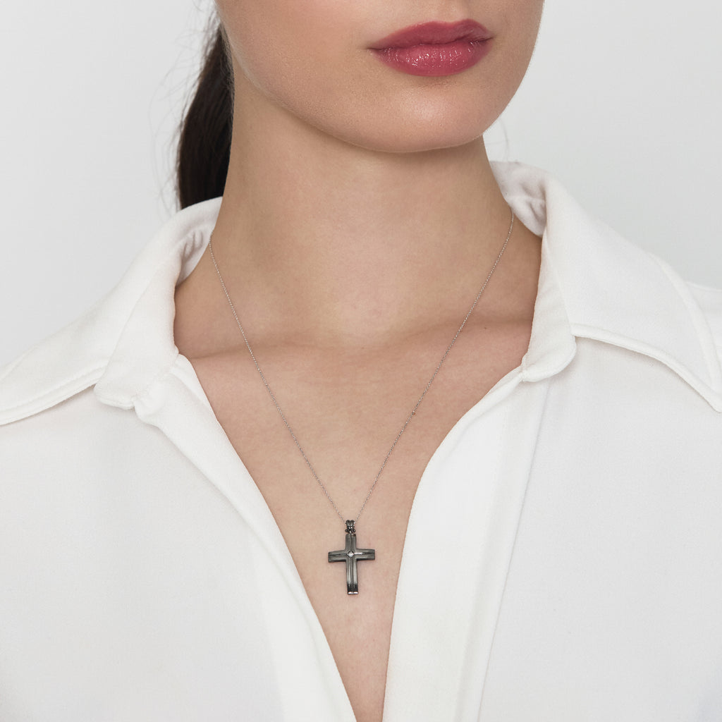 Diamonds | Pendente a croce in oro e diamanti