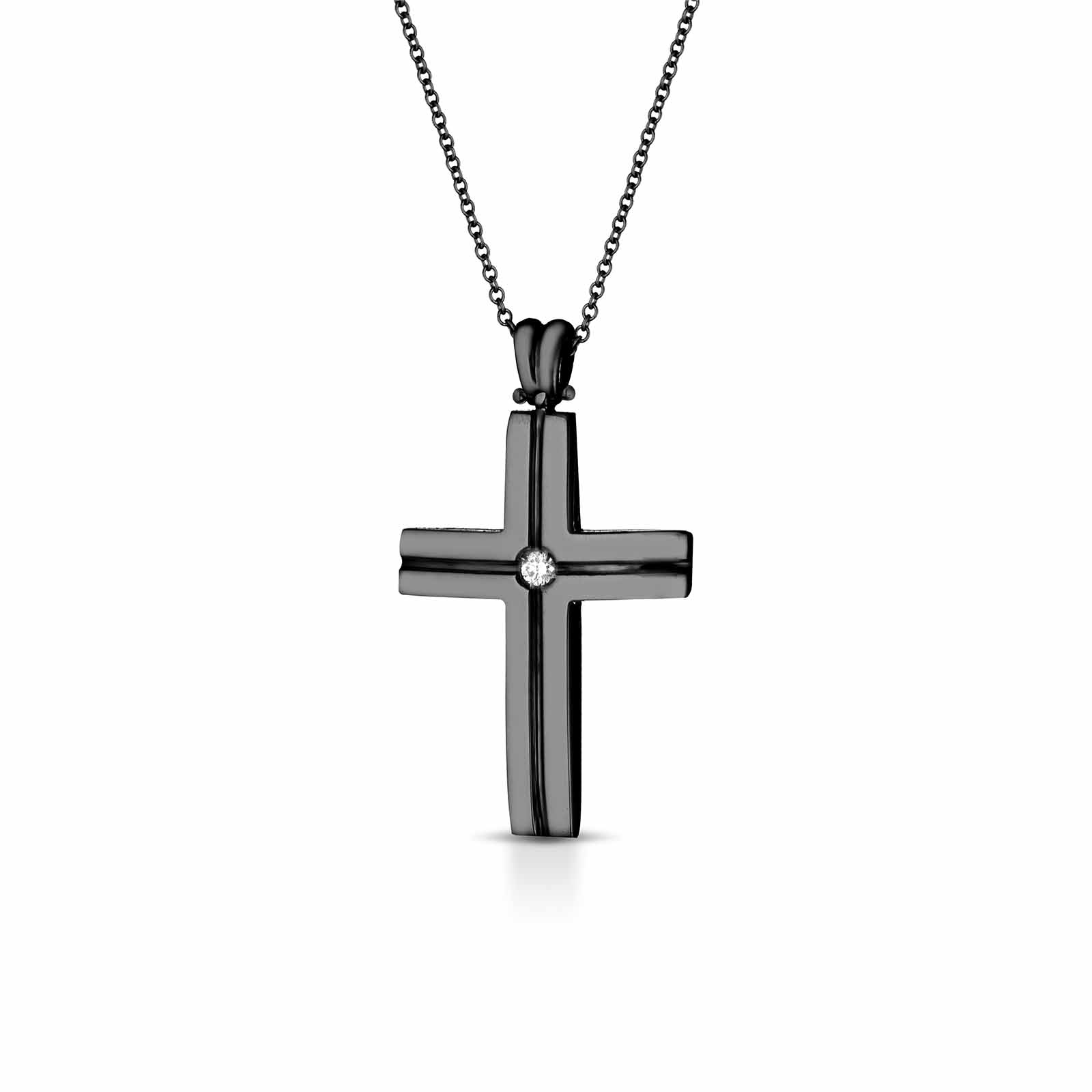 Diamonds | Pendente a croce in oro e diamanti
