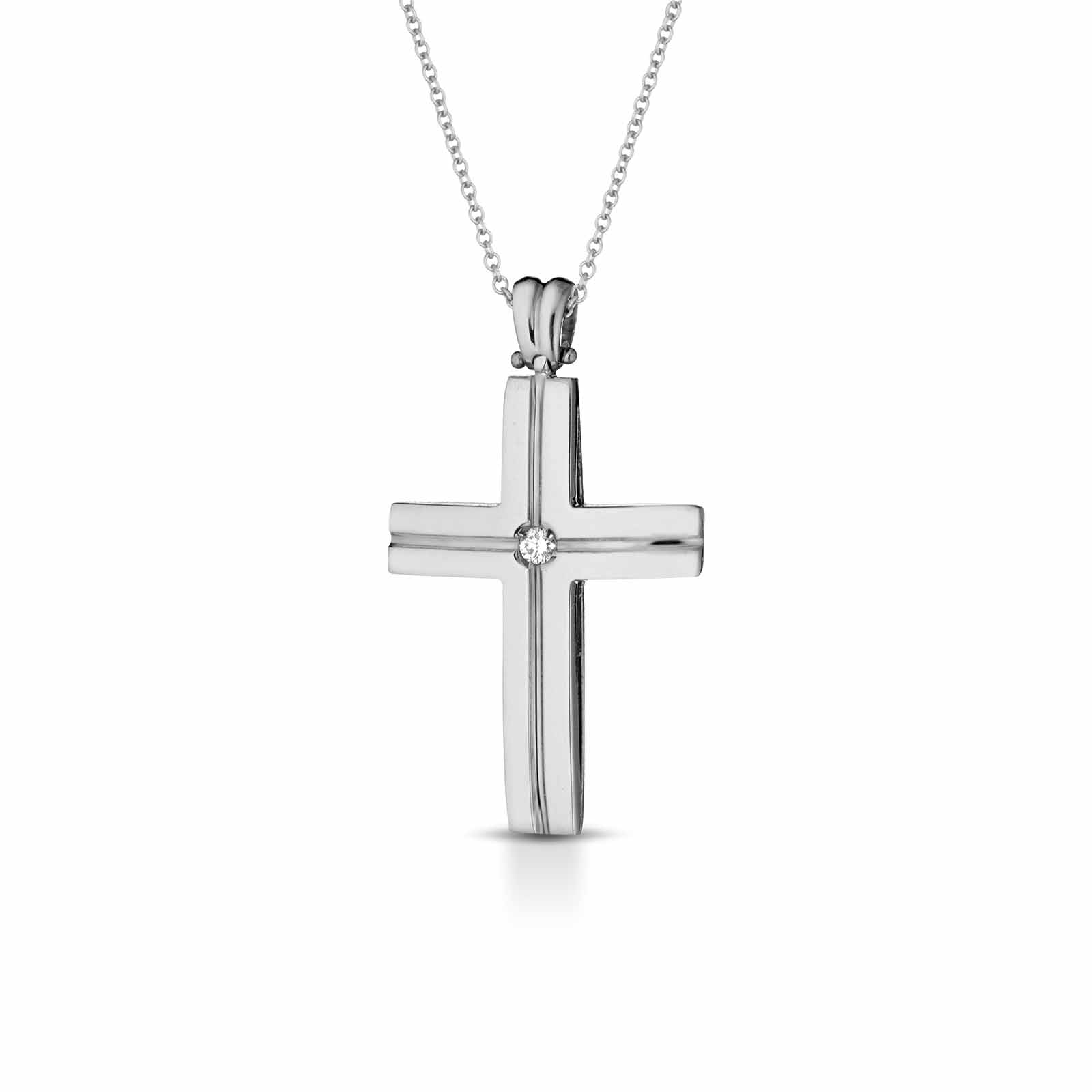 Diamonds | Pendente a croce in oro e diamanti