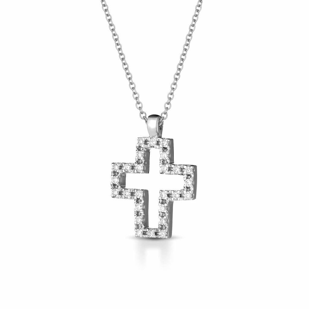 Diamonds | Pendente a croce in oro e diamanti