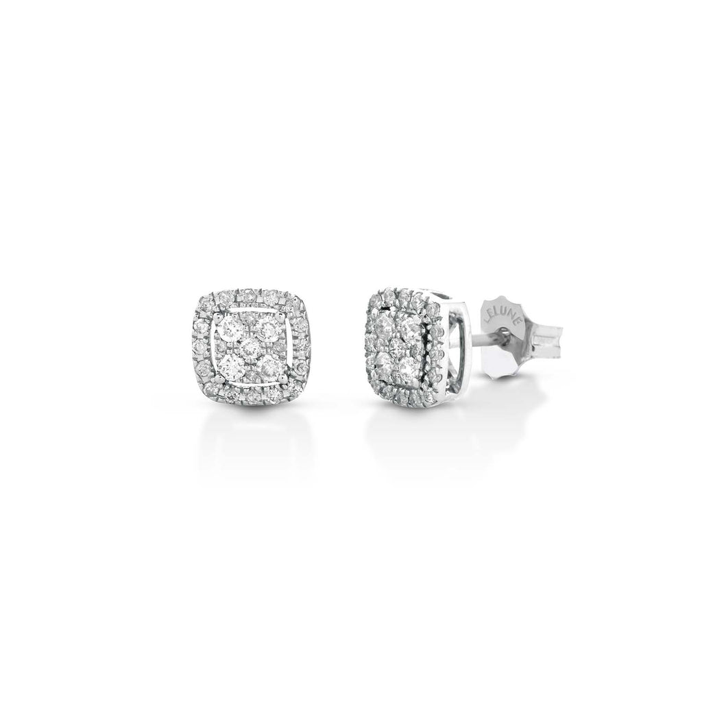 Orecchini in oro bianco 18kt e diamanti ct. 0.31