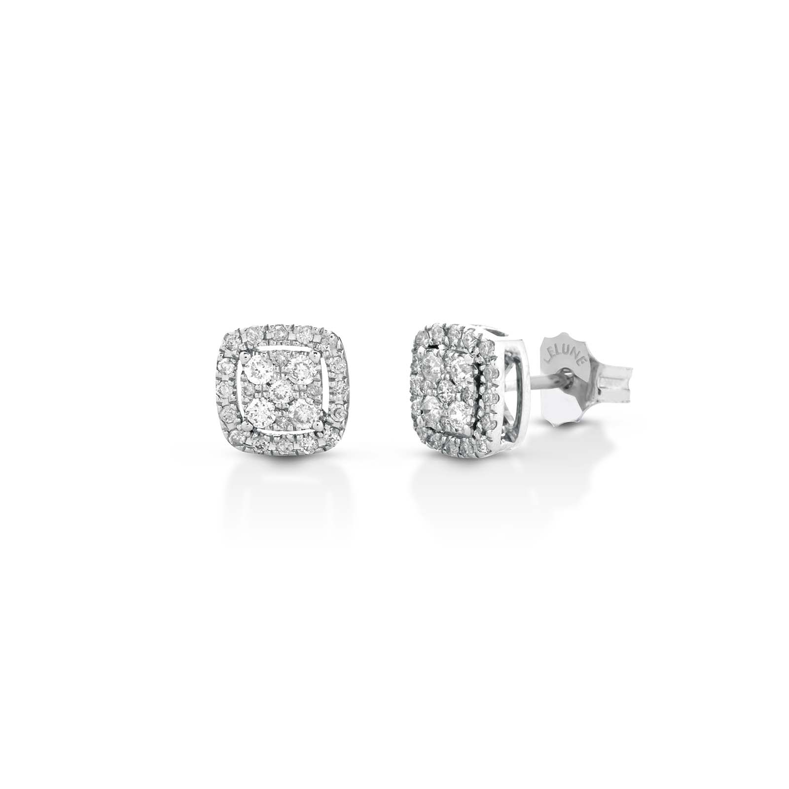 Orecchini in oro bianco 18kt e diamanti ct. 0.31