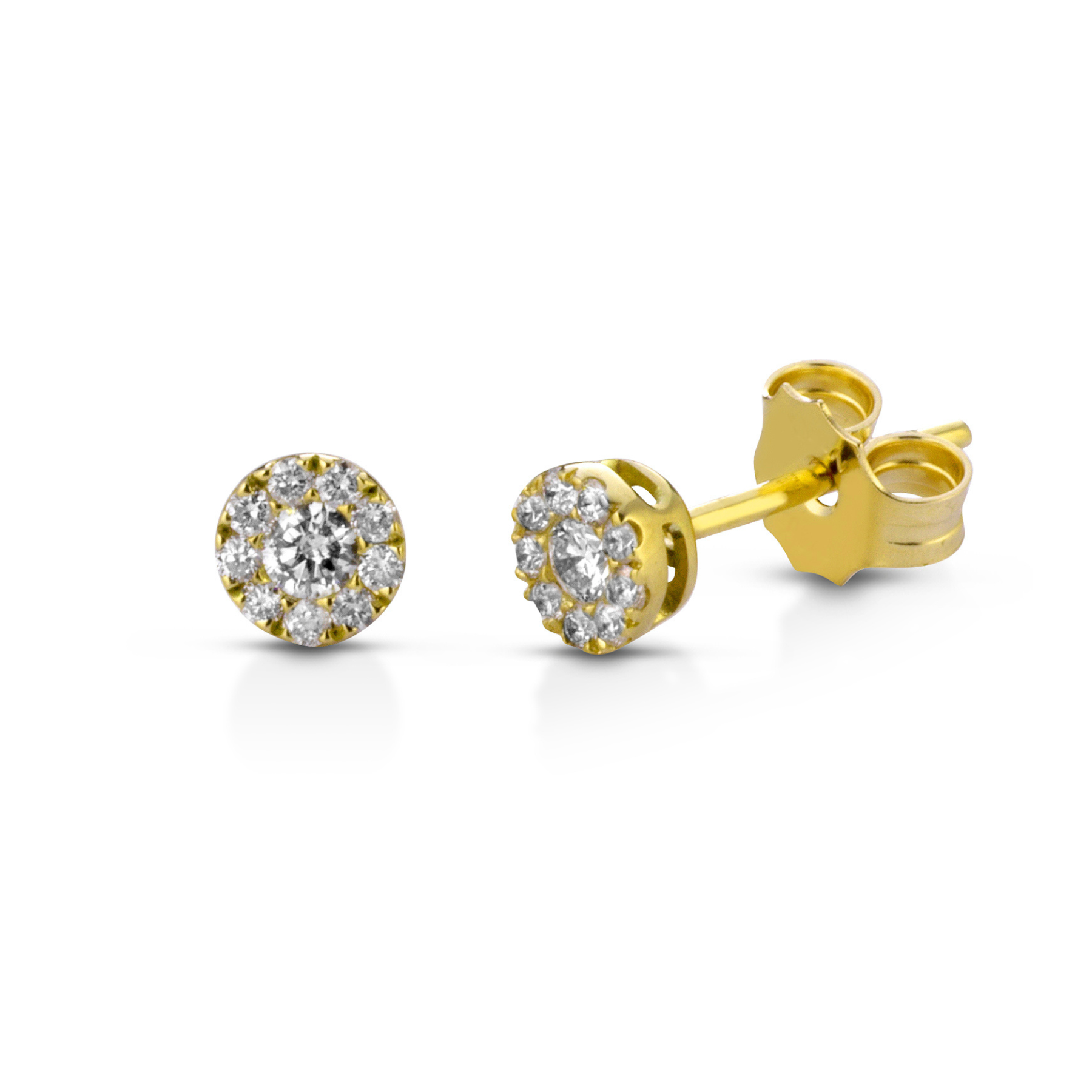 Orecchini Magic Diamonds Oro 18K Diamanti 0,28ct Bianco Rosa|LELUNE