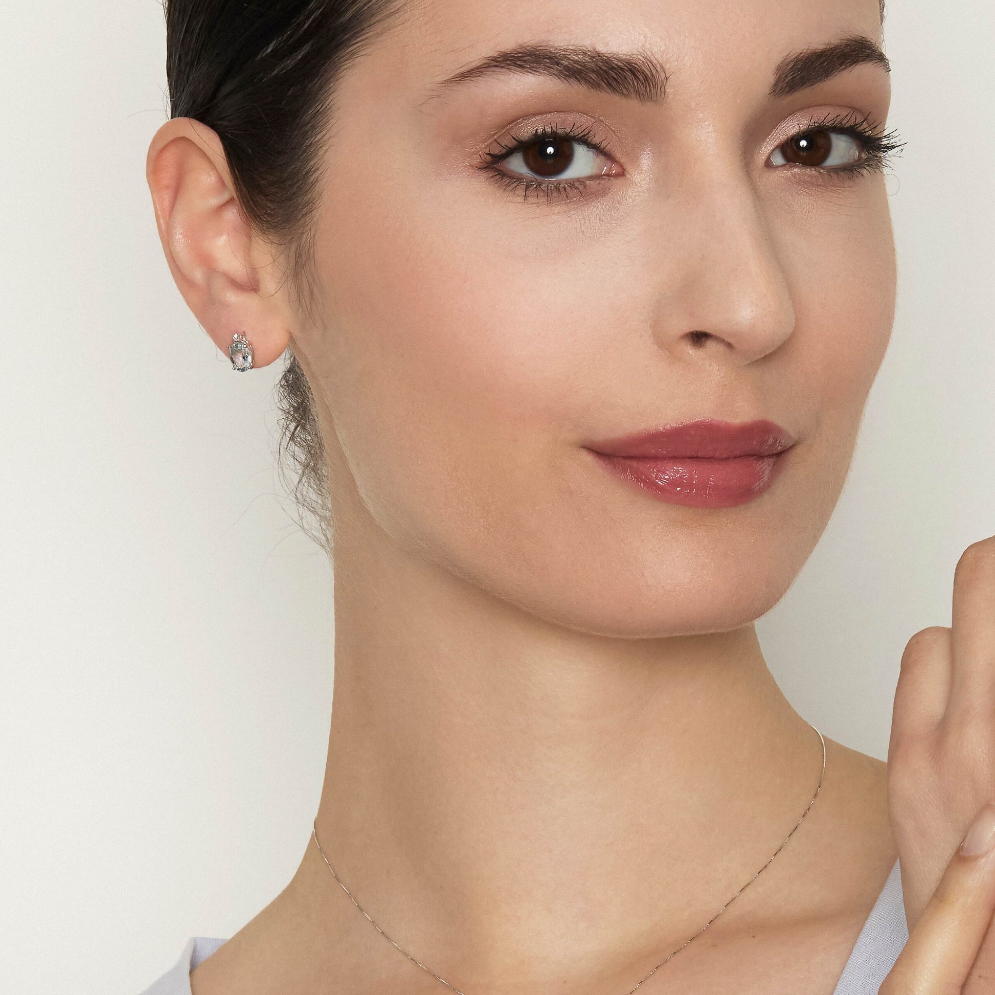 Diamonds | Orecchini in oro, diamanti e acquamarina