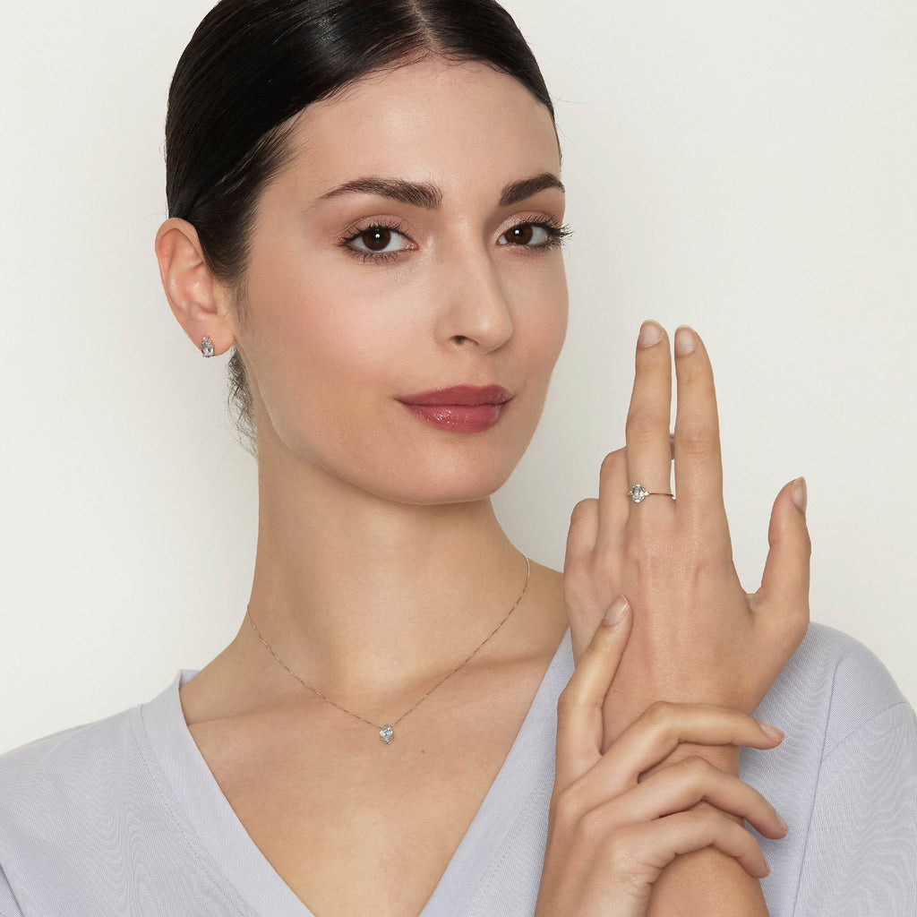 Diamonds | Orecchini in oro, diamanti e acquamarina
