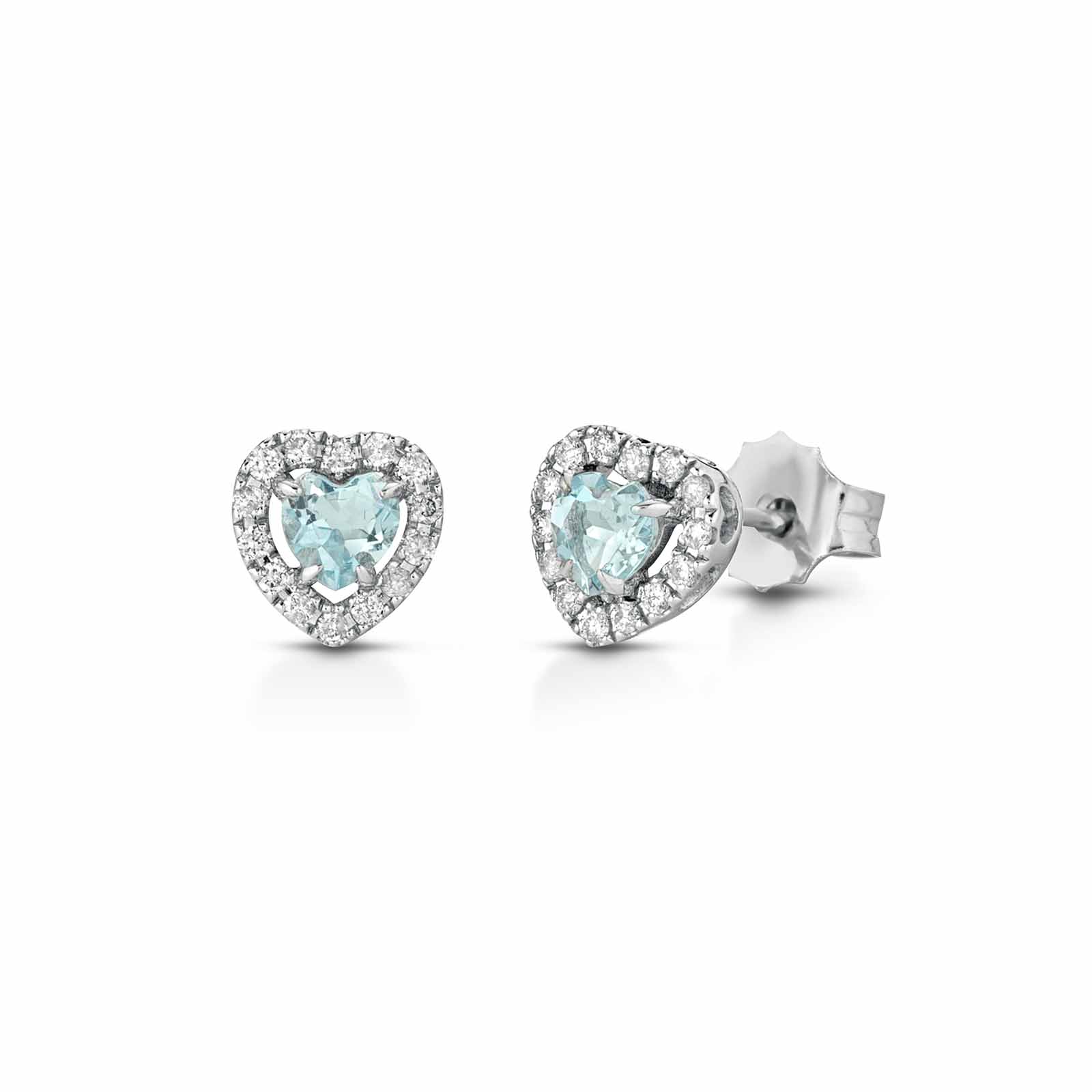 Diamonds | Orecchini in oro, diamanti e acquamarina