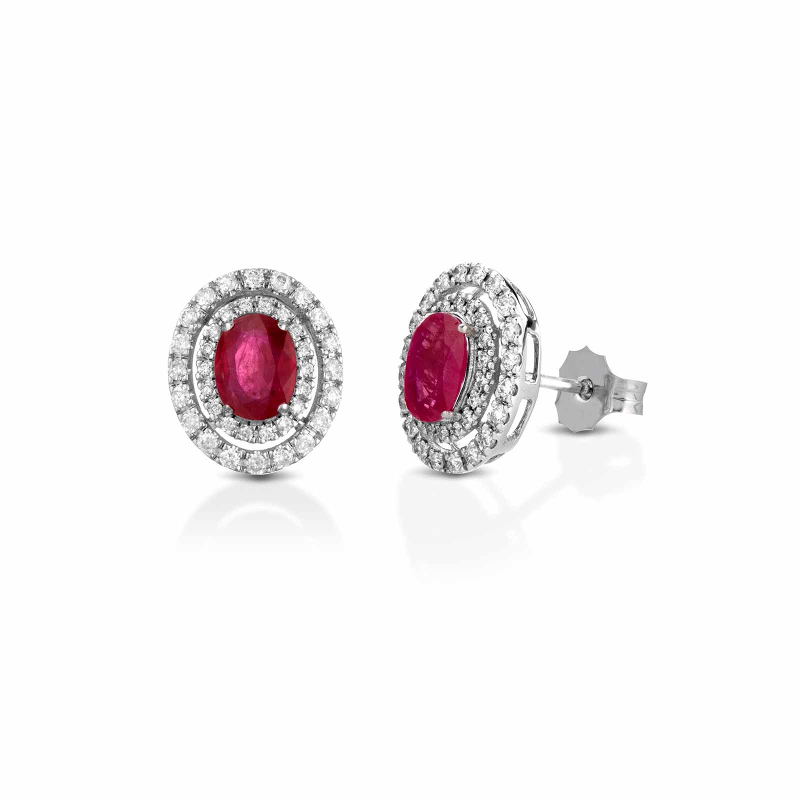 Diamonds | Orecchini in oro, diamanti e rubini