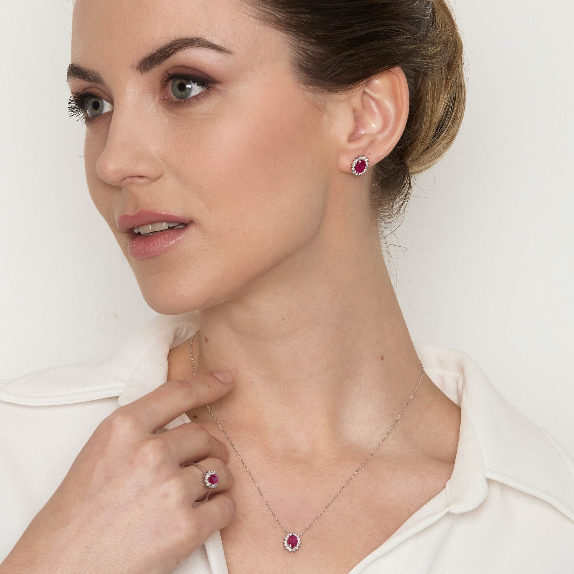 Diamonds | Orecchini in oro, diamanti e rubini