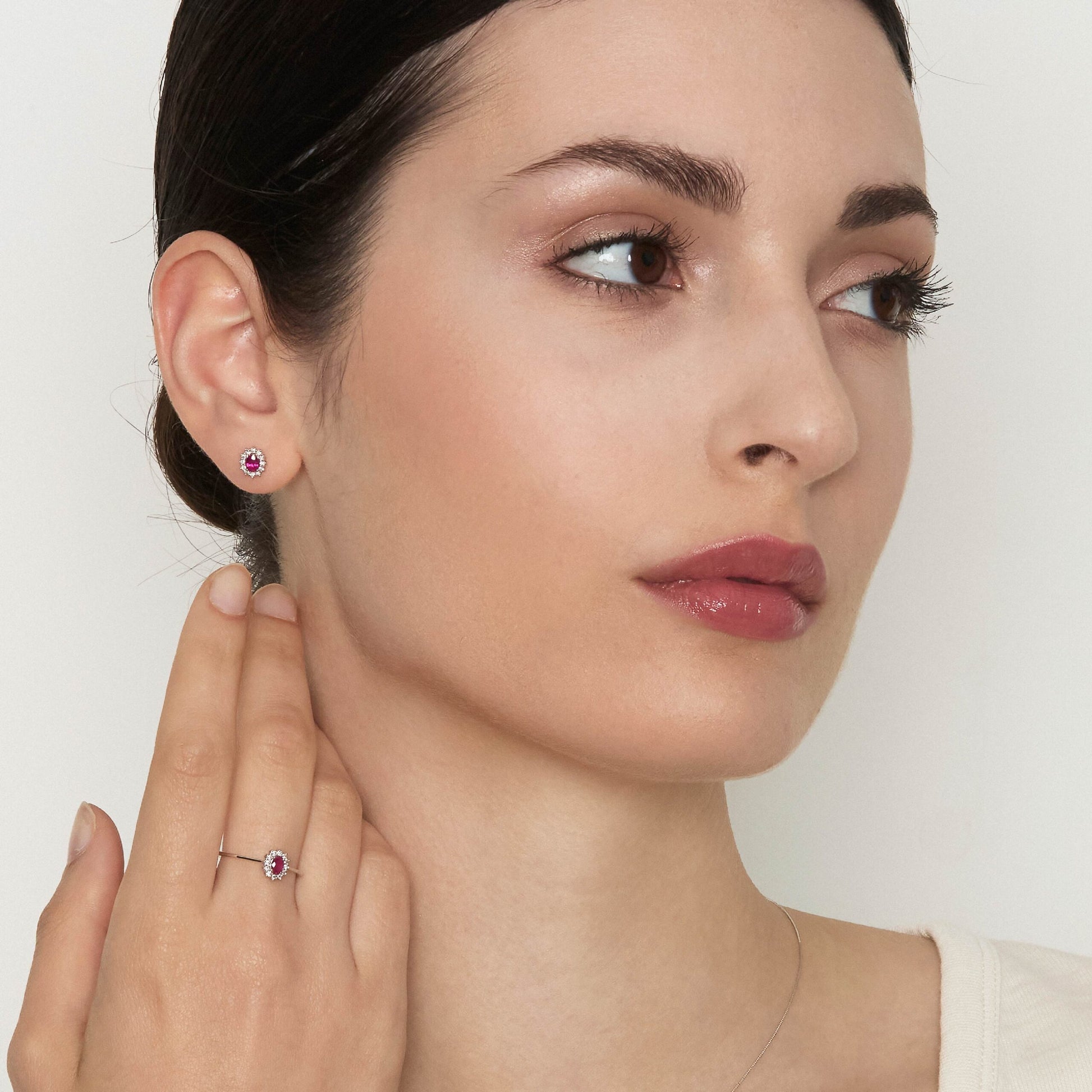 Diamonds | Orecchini in oro, diamanti e rubini