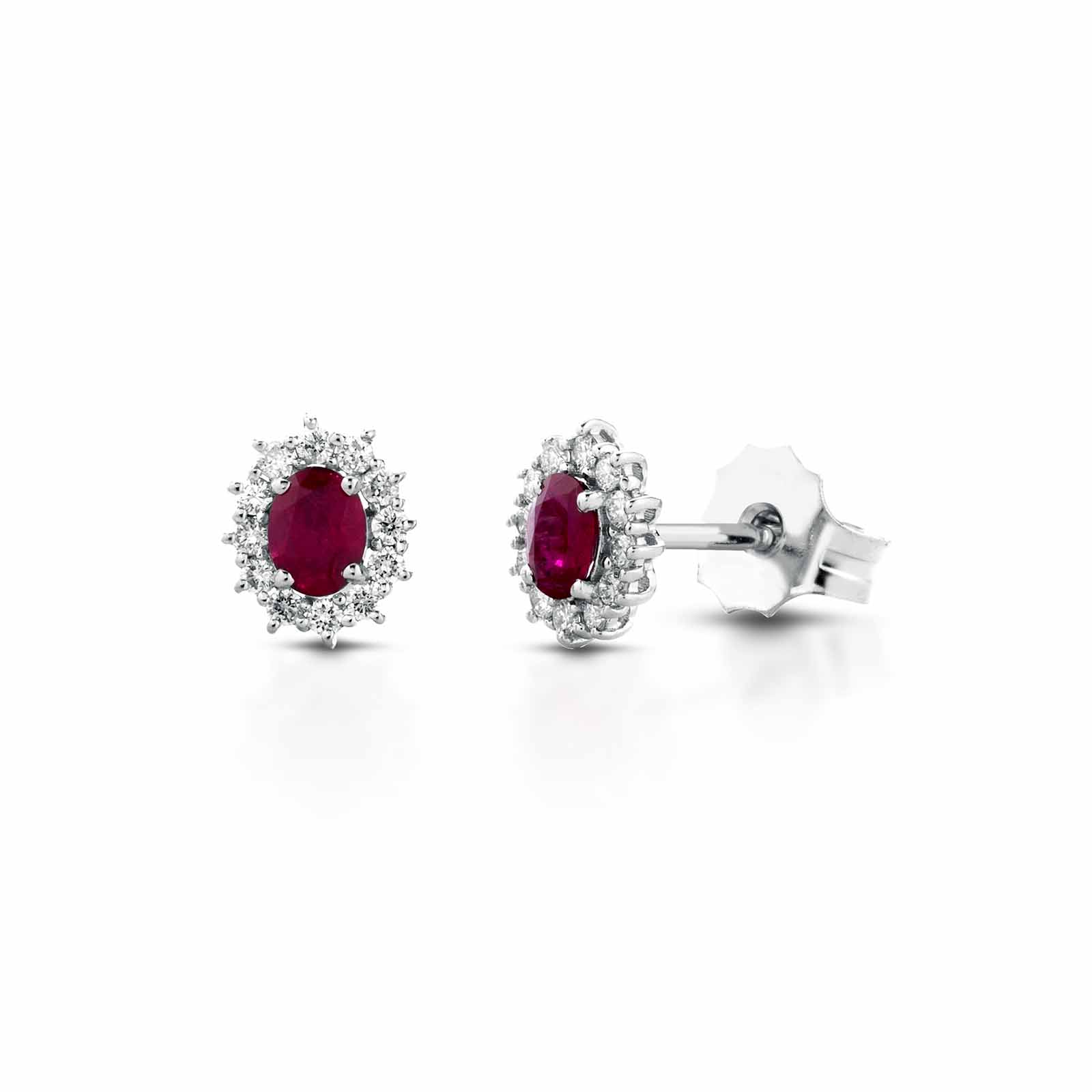 Diamonds | Orecchini in oro, diamanti e rubini