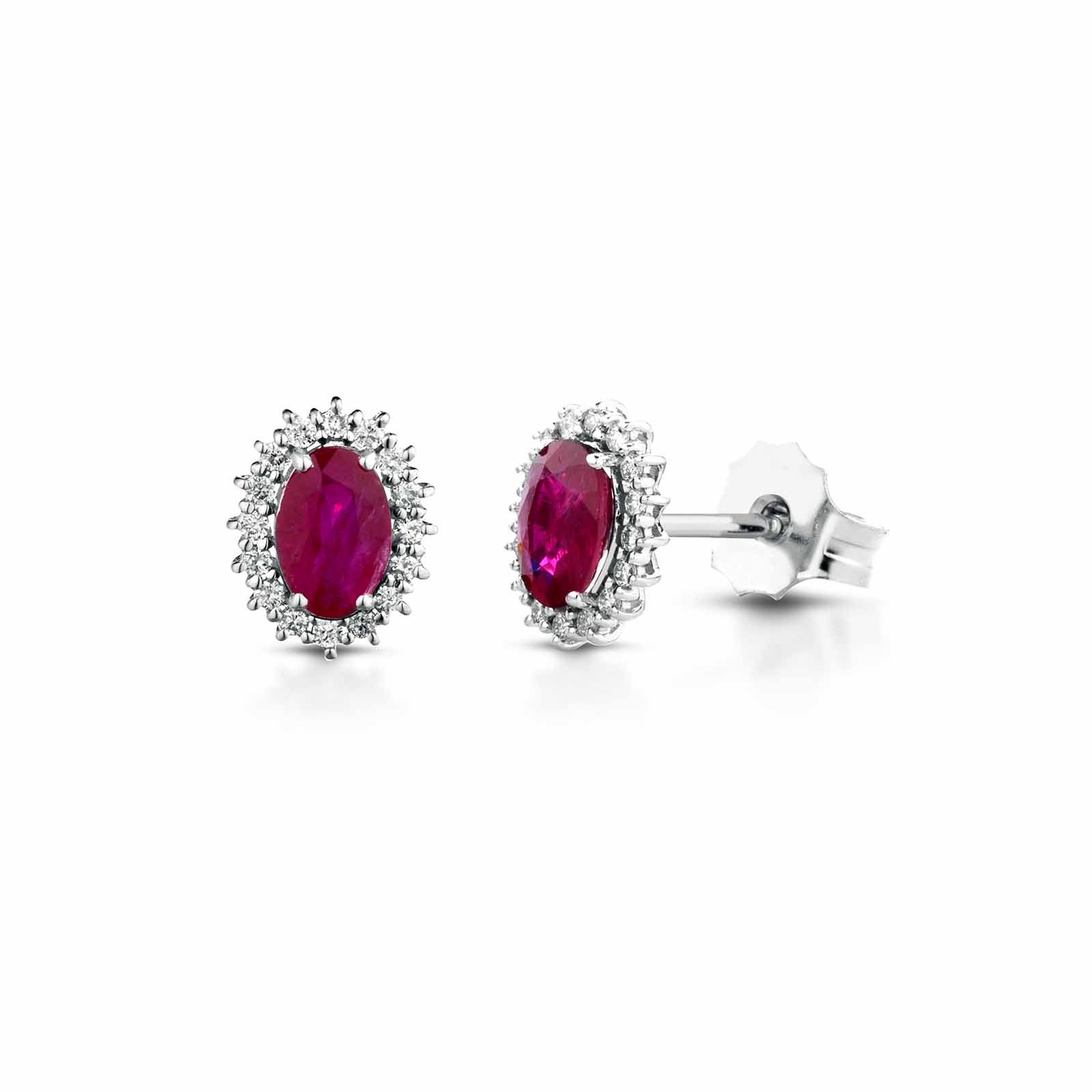 Diamonds | Orecchini in oro, diamanti e rubini