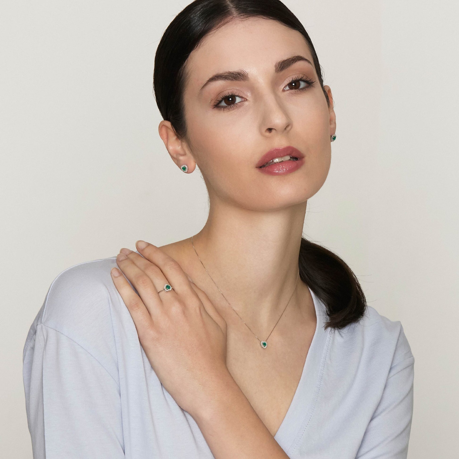 Diamonds | Anello in oro, diamanti e smeraldo