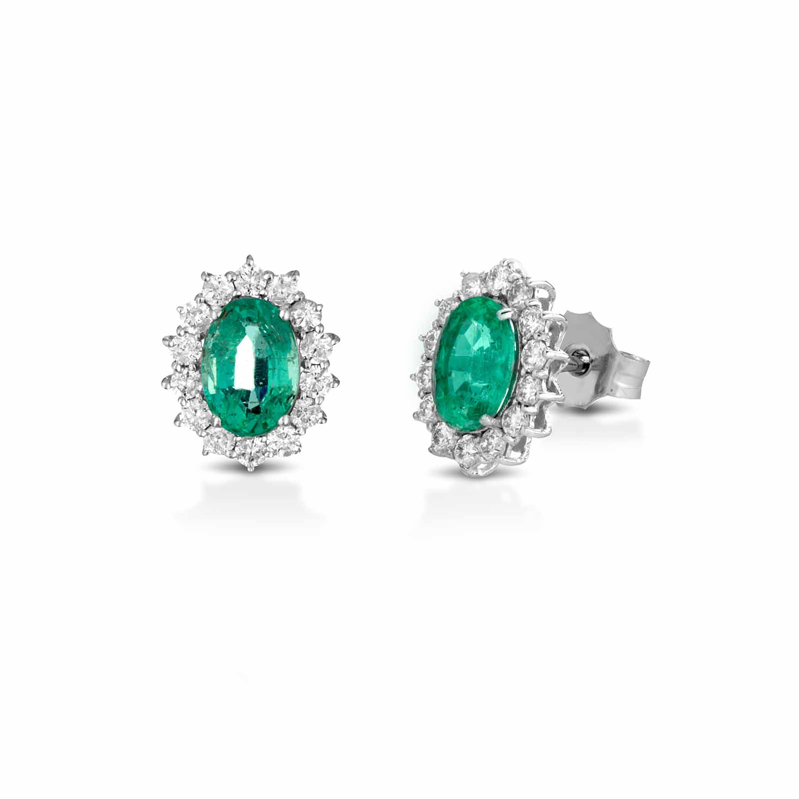 Diamonds | Orecchini in oro, diamanti e smeraldi