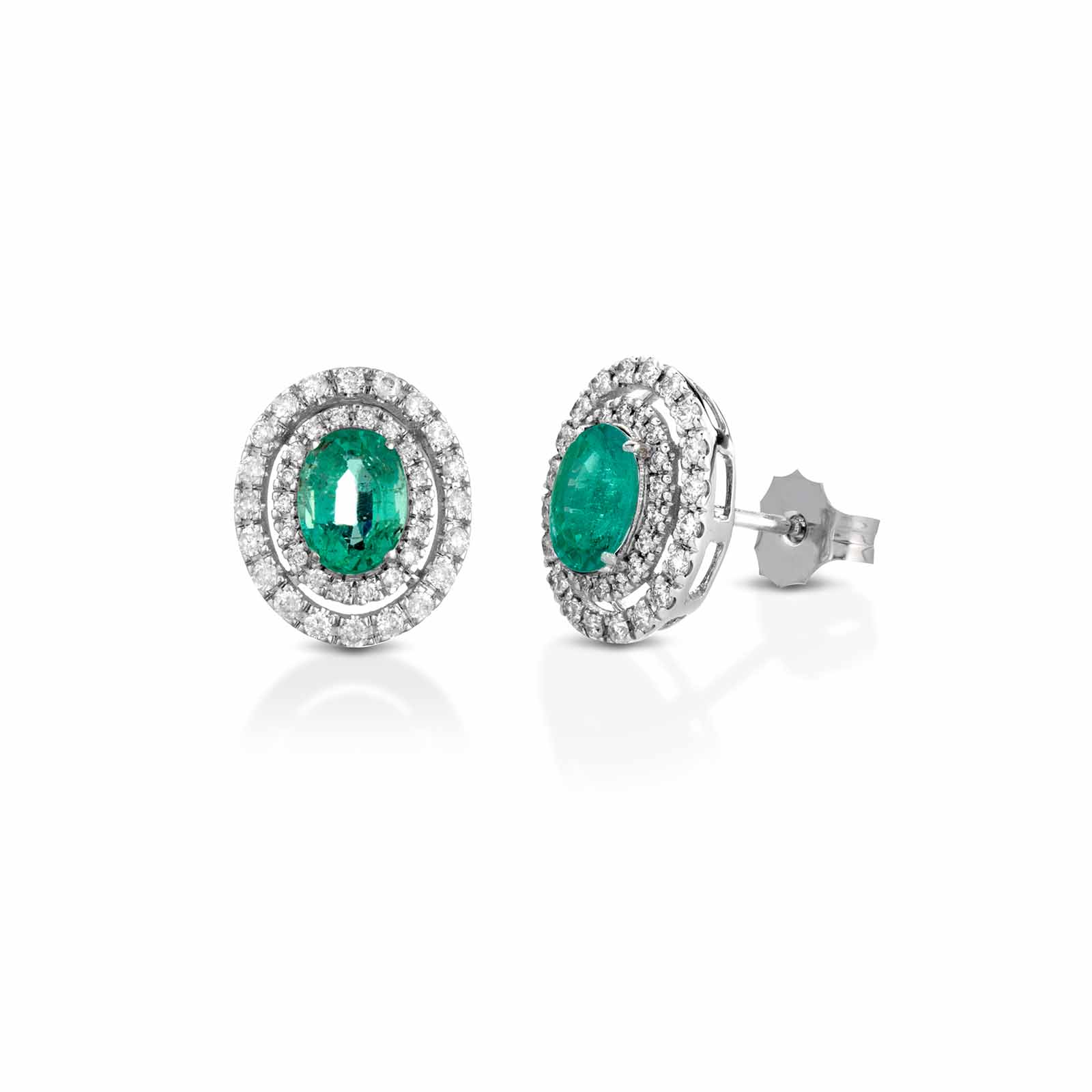Diamonds | Orecchini in oro, diamanti e smeraldi