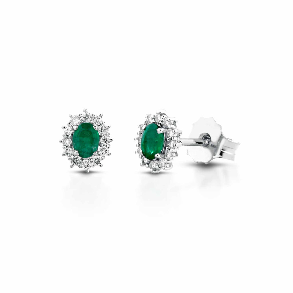 Diamonds | Orecchini in oro, diamanti e smeraldi