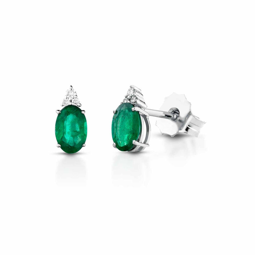 Diamonds | Orecchini in oro, diamanti e smeraldi