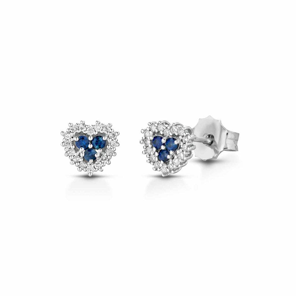 Diamonds | Orecchini in oro, diamanti e zaffiri blu