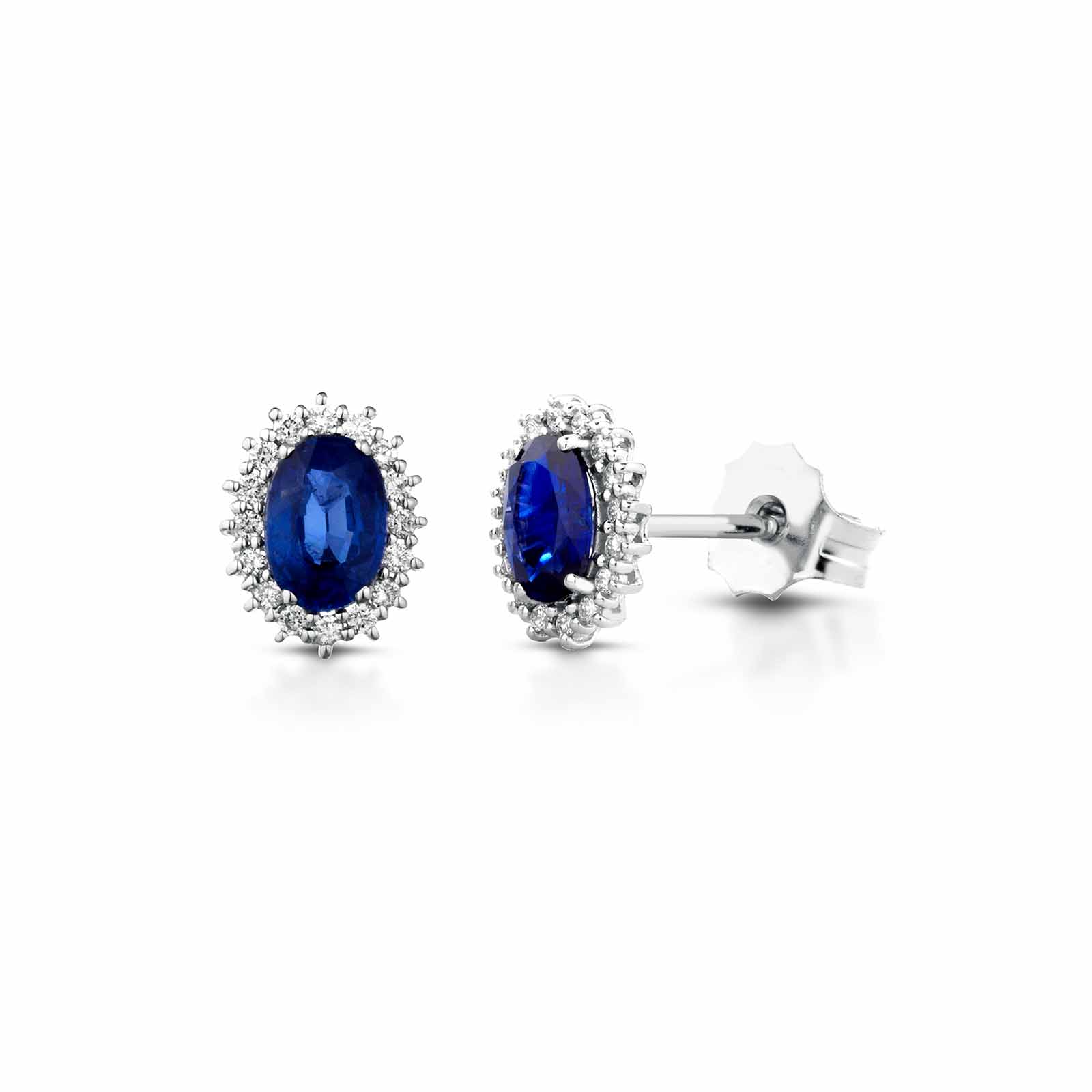 Diamonds | Orecchini in oro, diamanti e zaffiri blu