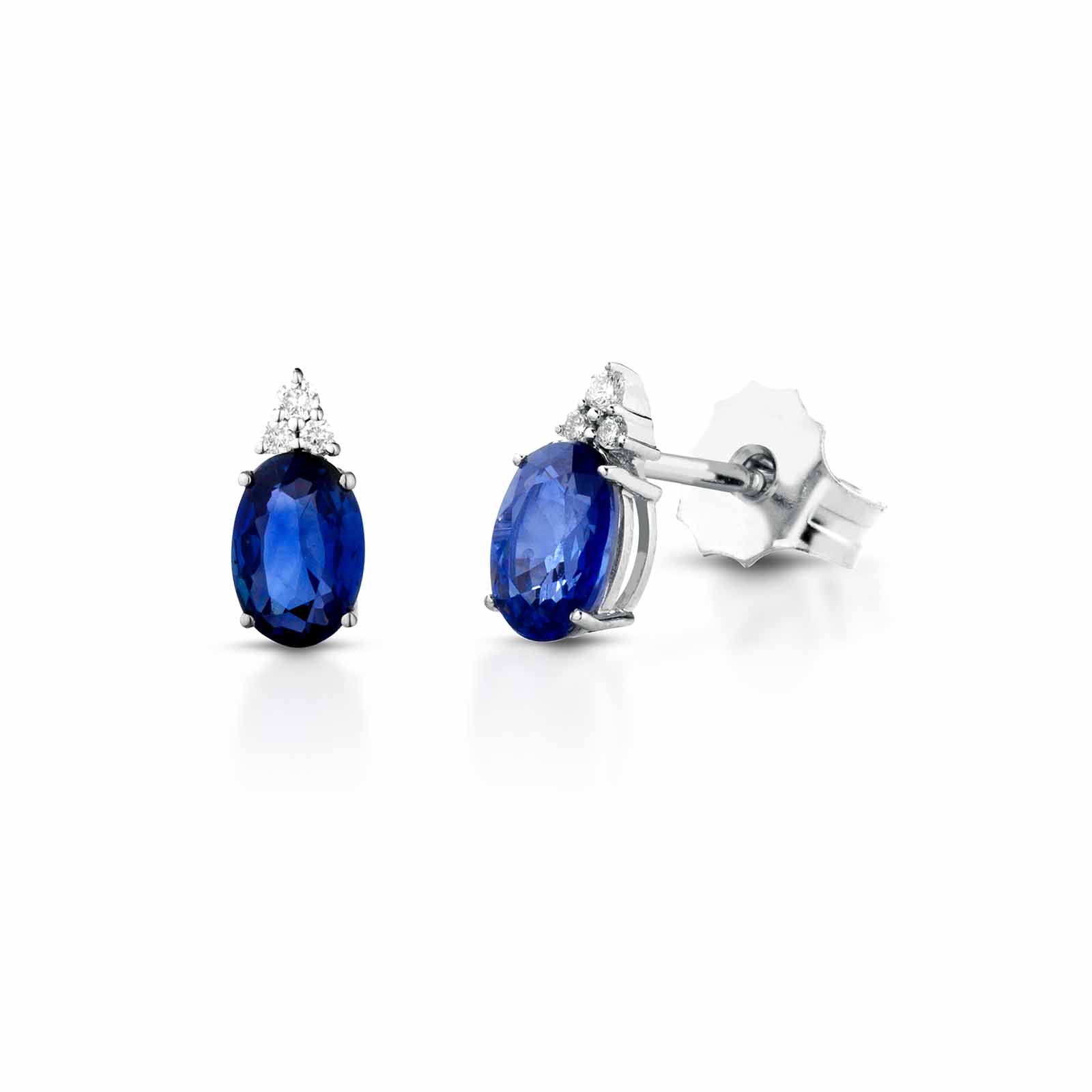 Diamonds | Orecchini in oro, diamanti e zaffiri blu