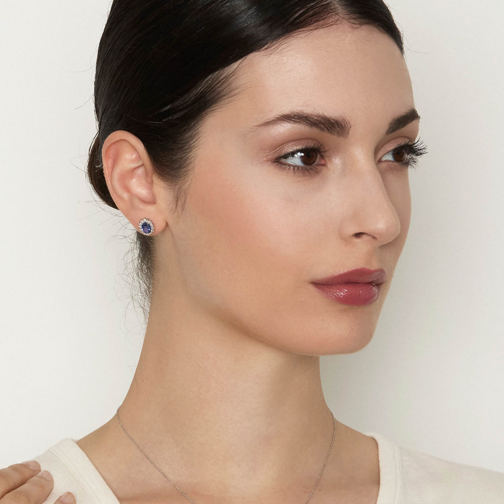 Diamonds | Orecchini in oro, diamanti e zaffiri blu