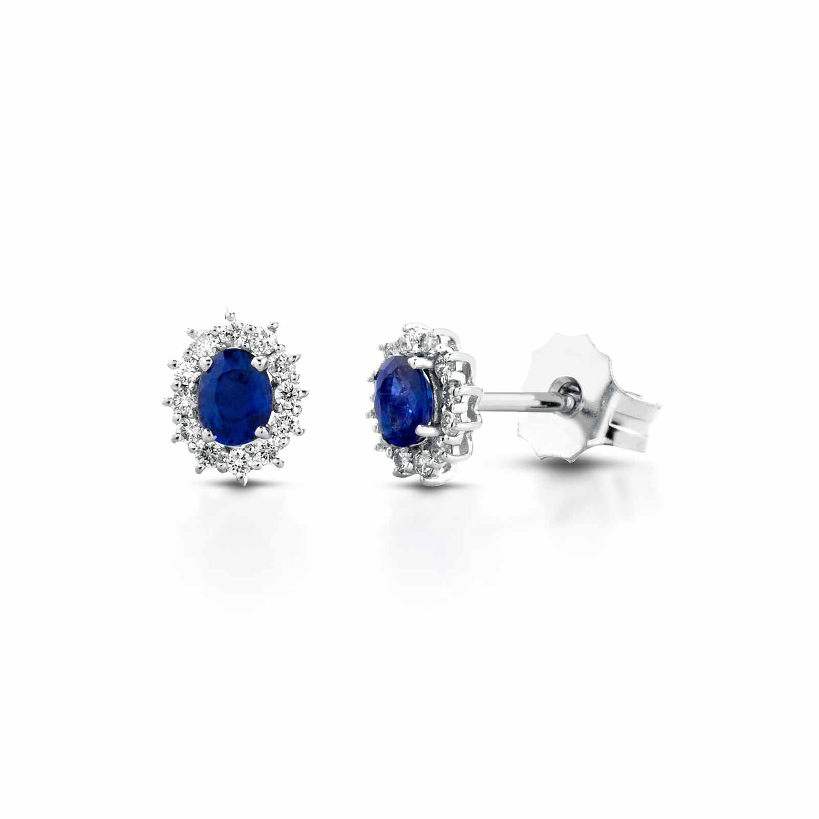 Diamonds | Orecchini in oro, diamanti e zaffiri blu