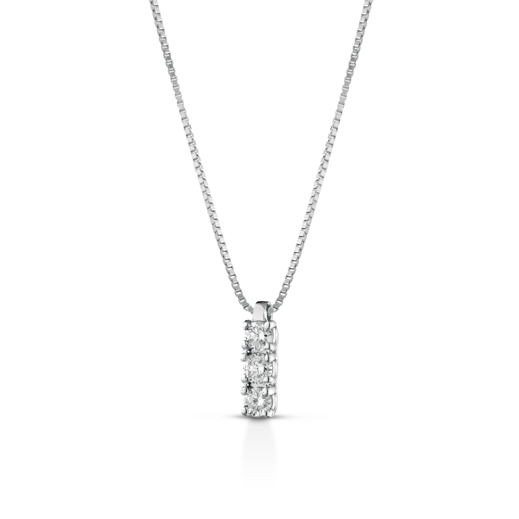 Pendente Diamante Solitario Diamonds Oro Bianco 18K 0,04-0,30ct|LG