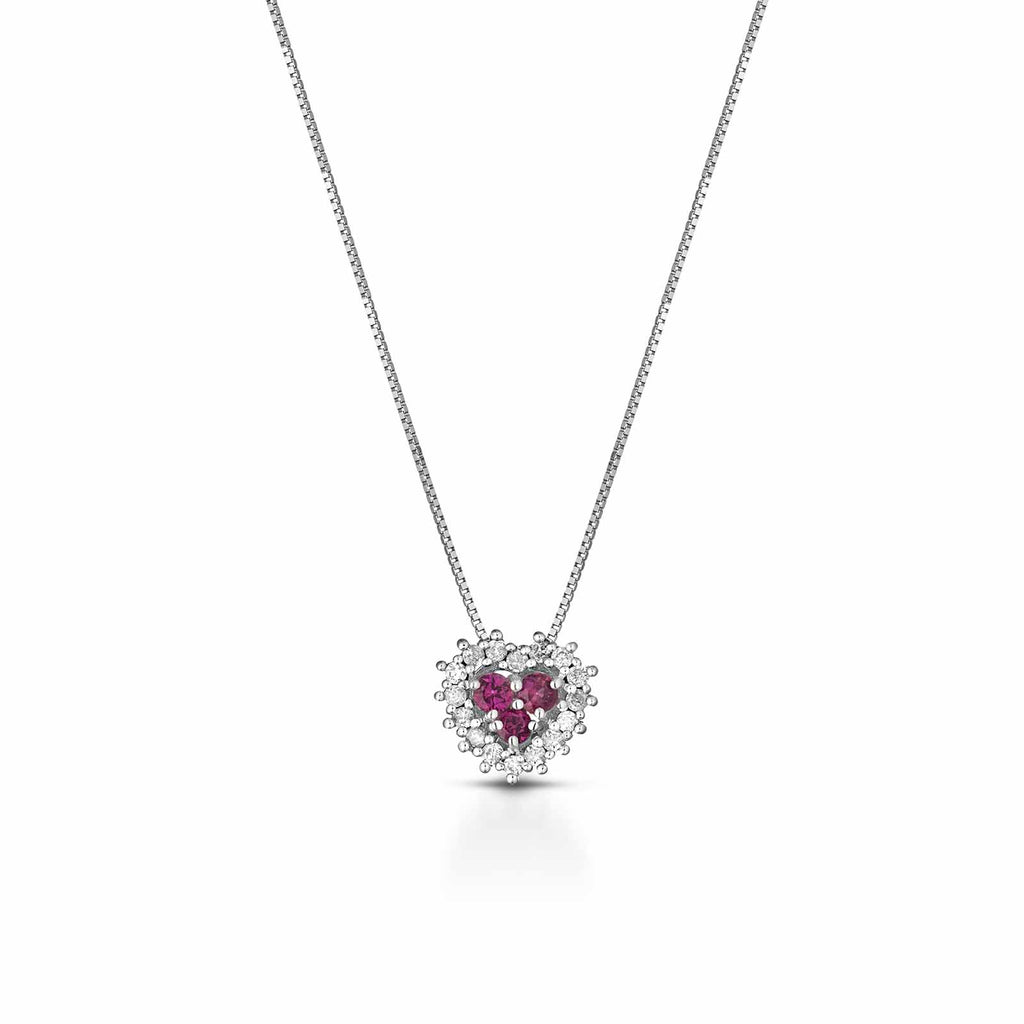 Diamonds | Pendente in oro, diamanti e rubino
