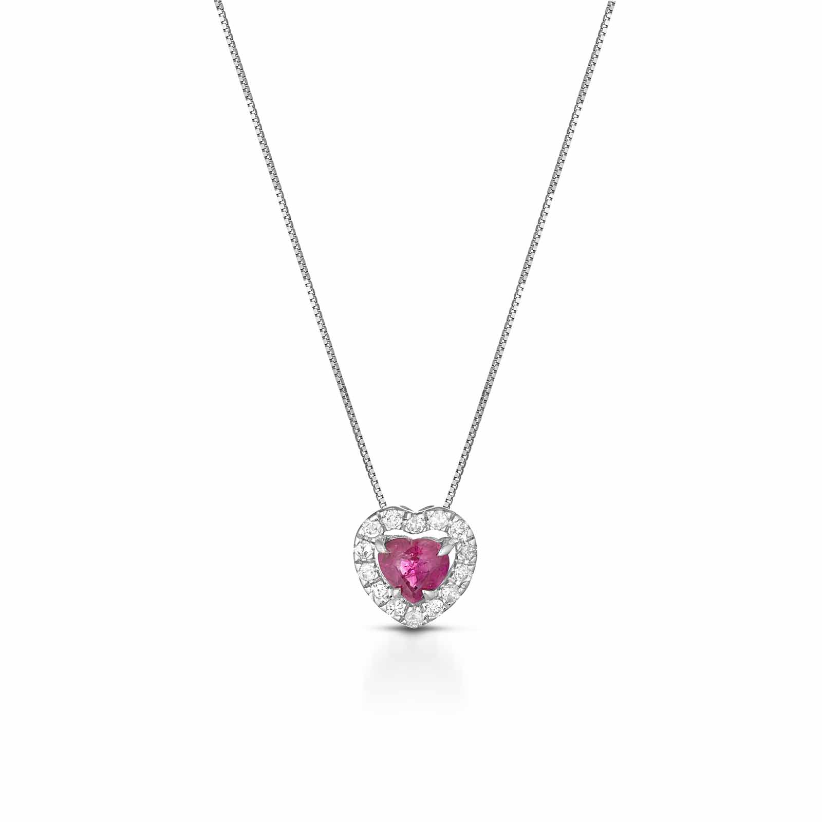 Diamonds | Pendente in oro, diamanti e rubino