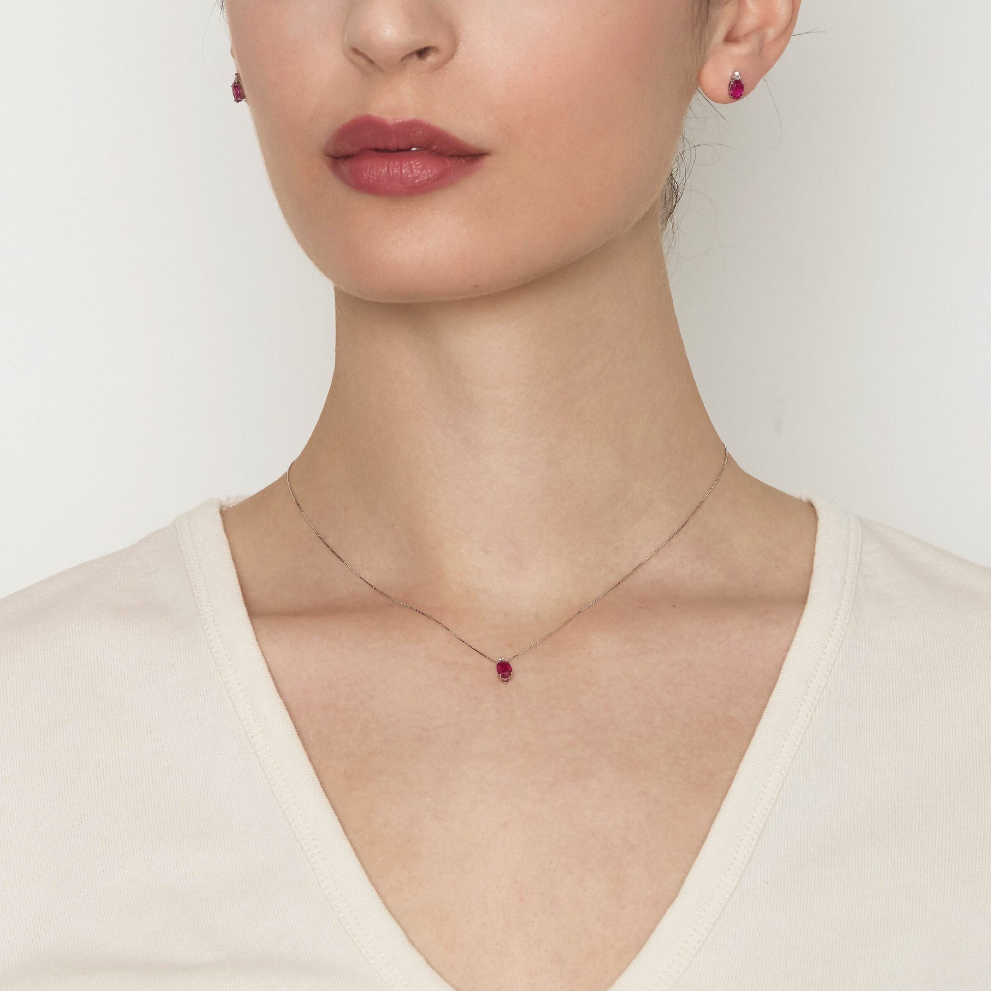 Diamonds | Pendente in oro, diamanti e rubino