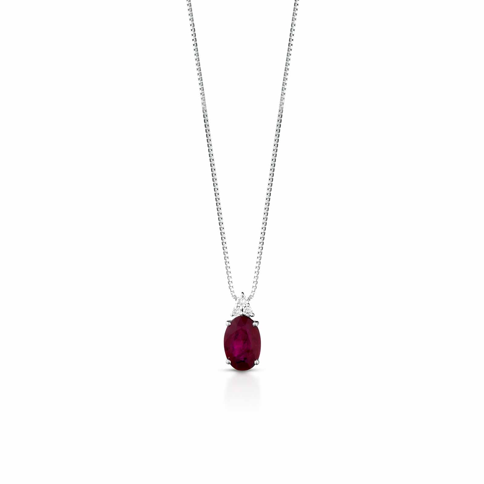 Diamonds | Pendente in oro, diamanti e rubino