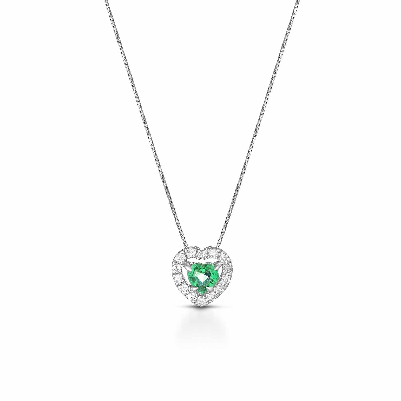 Diamonds | Pendente in oro, diamanti e smeraldo