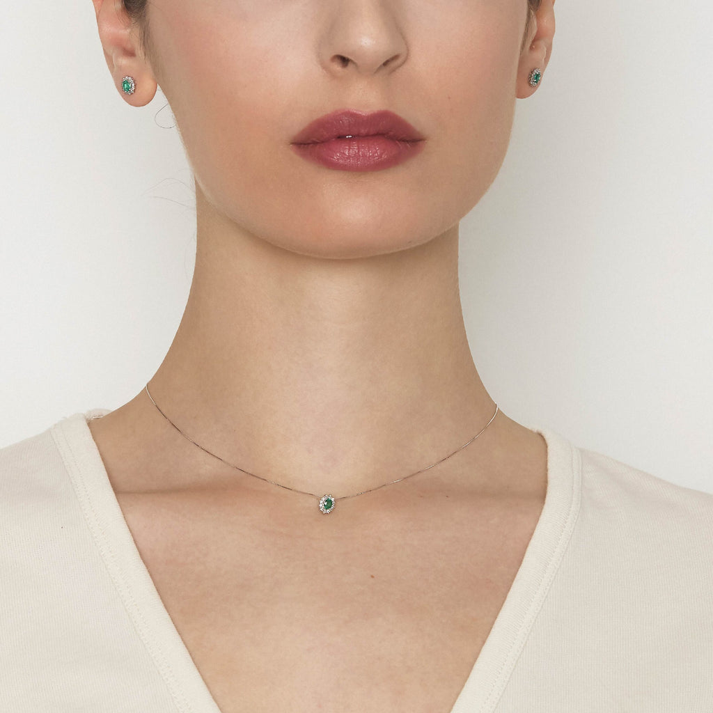 Diamonds | Pendente in oro, diamanti e smeraldo