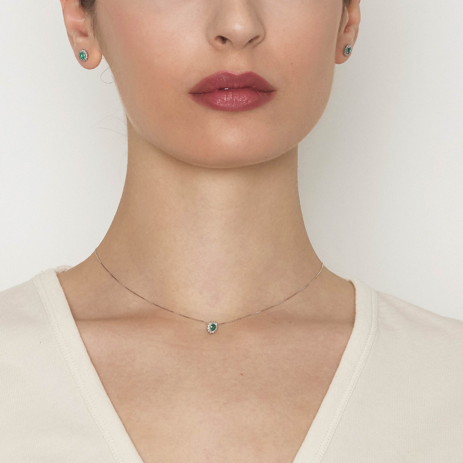 Diamonds | Pendente in oro, diamanti e smeraldo