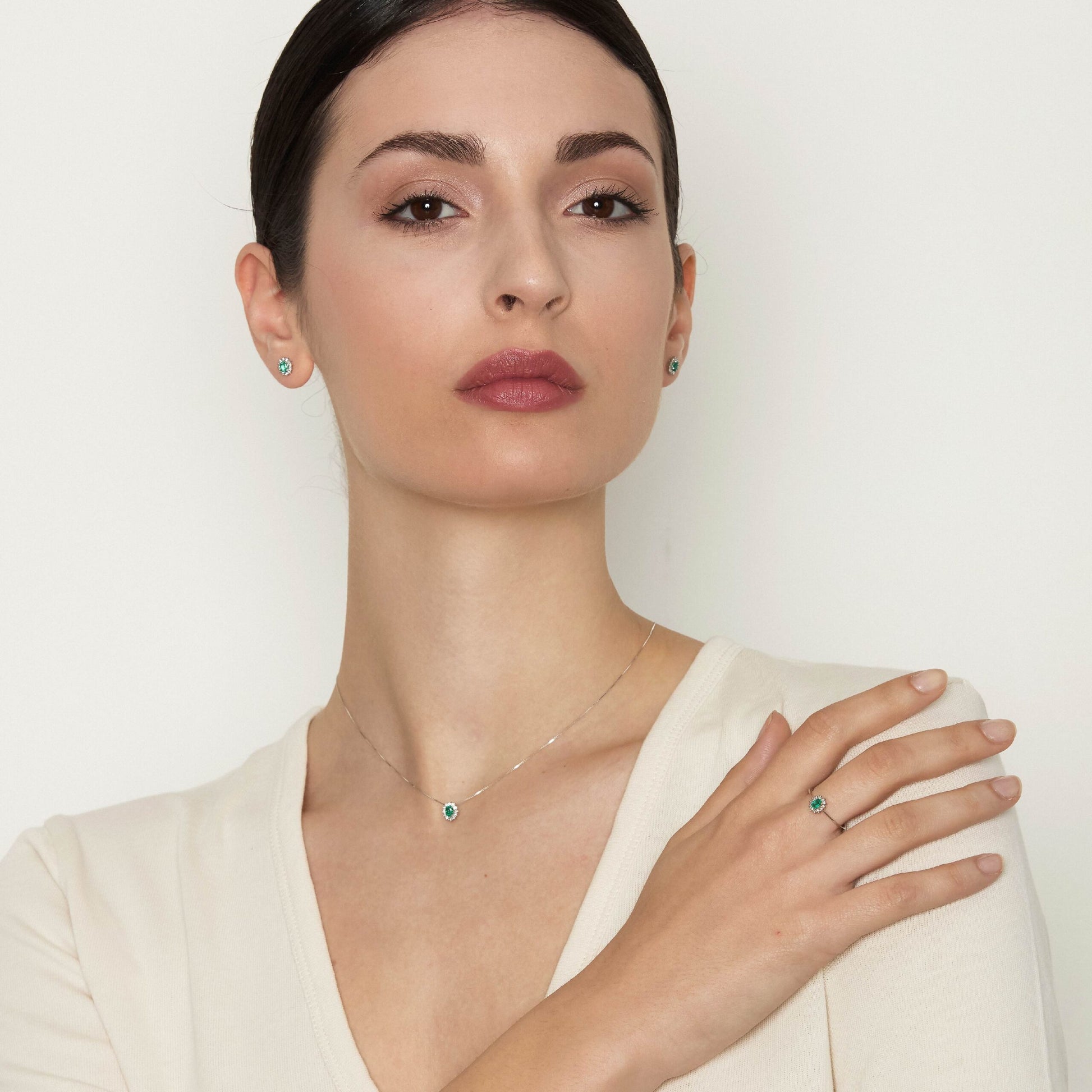 Diamonds | Anello in oro, diamanti e smeraldo